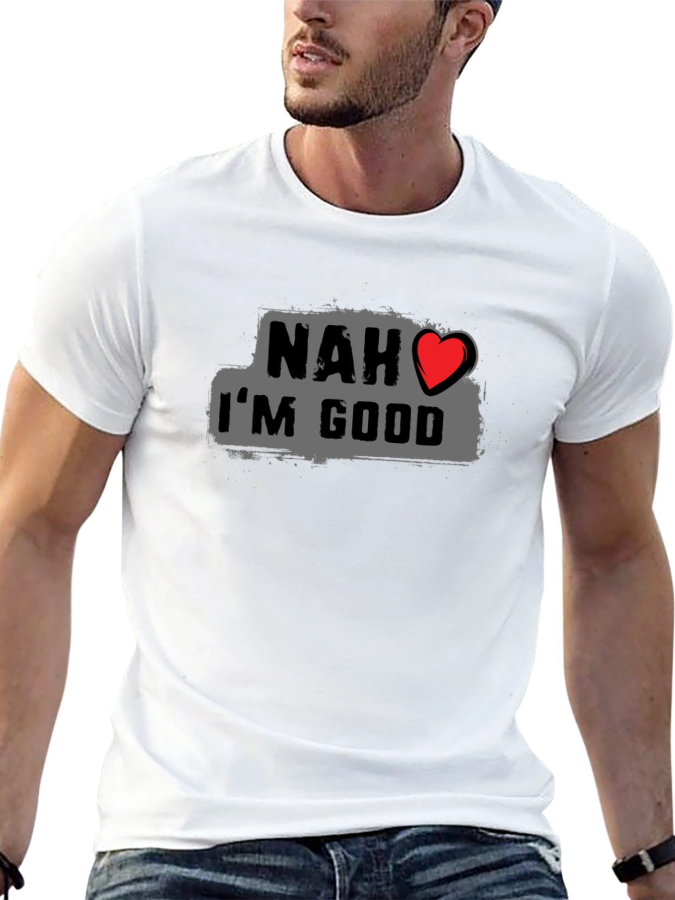 Black Nah I'm Good Graphic Tee view 13