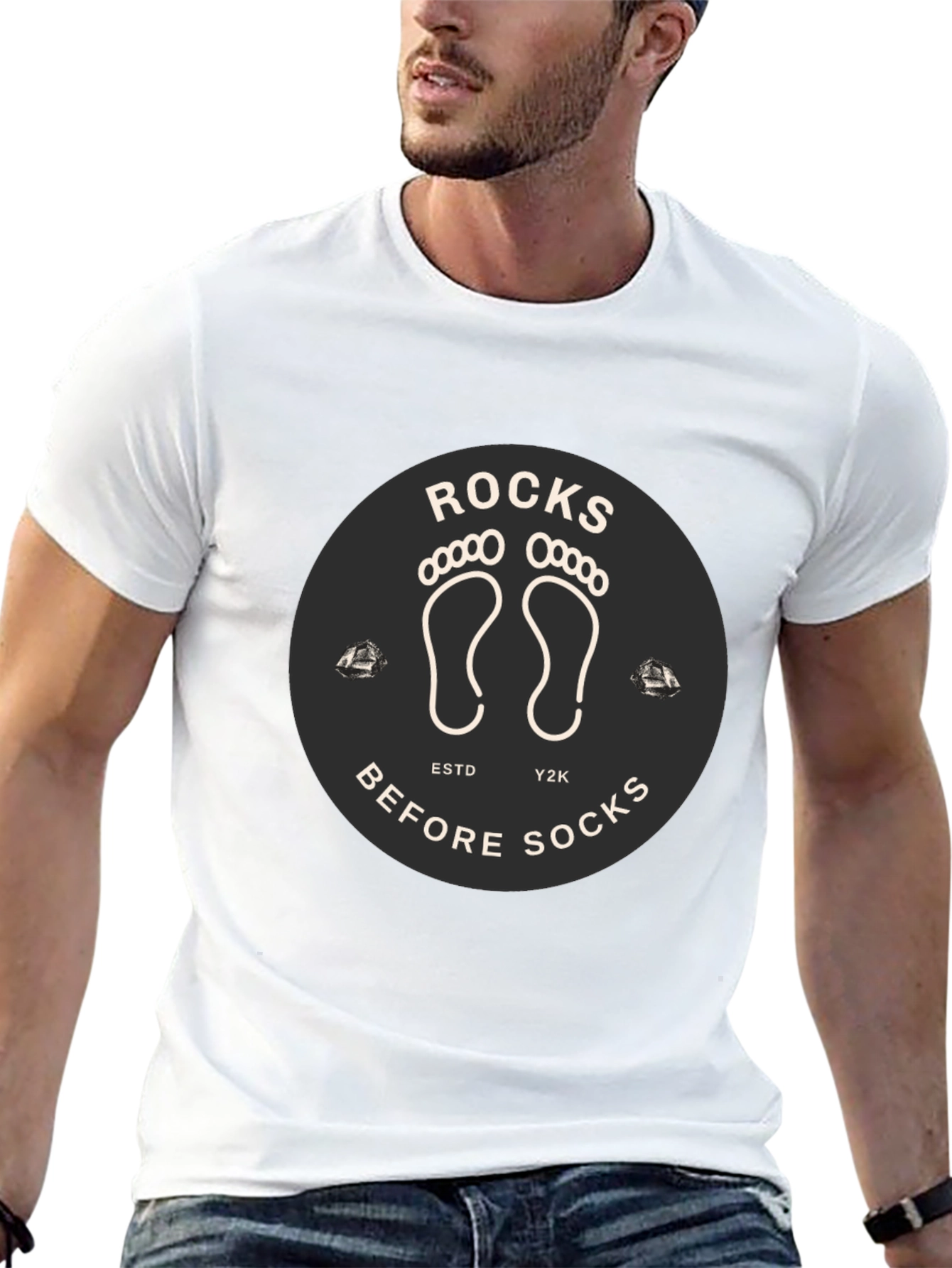 Black Rocks Before Socks Black Graphic Tee view 13