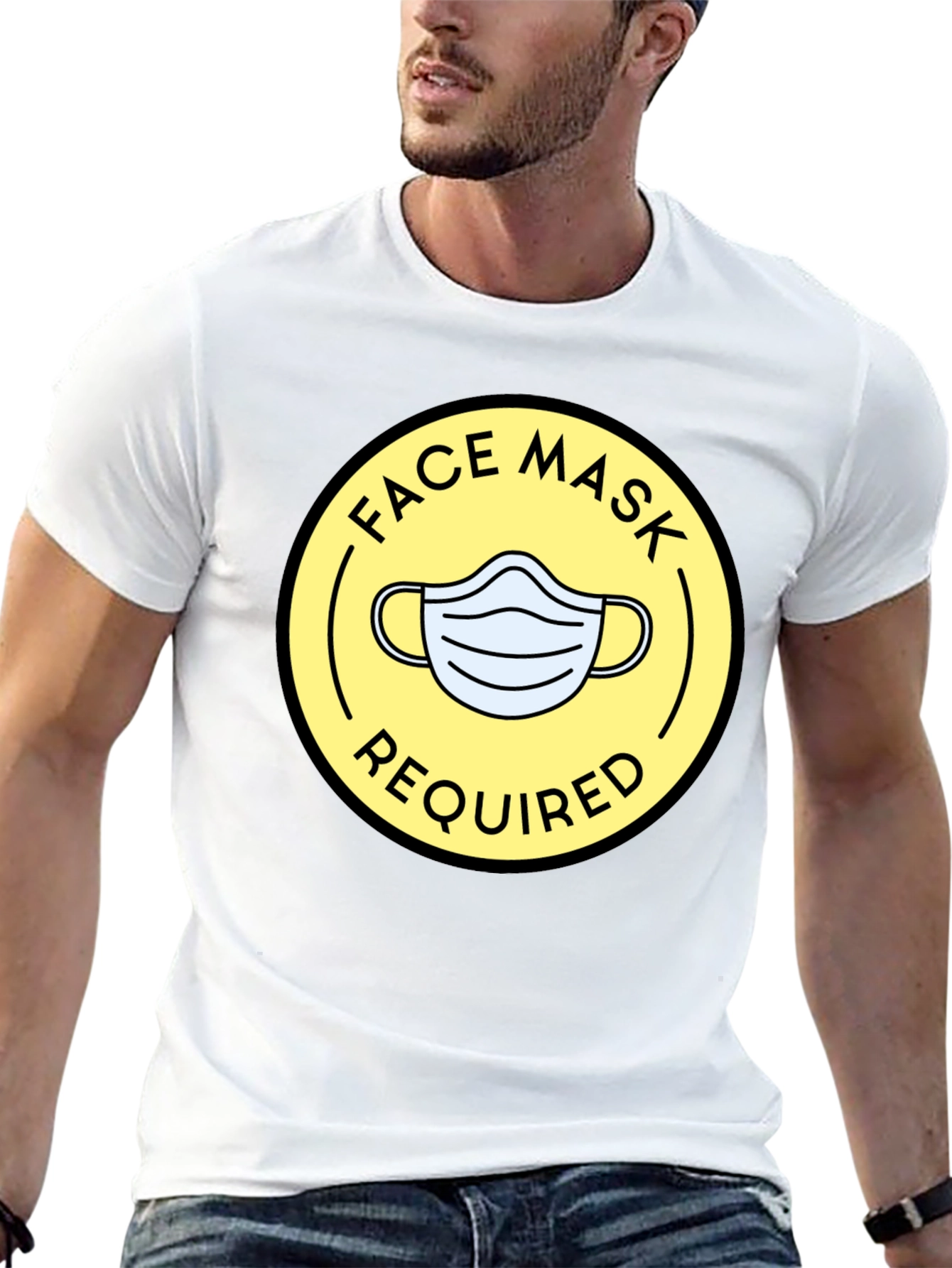 Face Mask Required Graphic Tee - Black - 13