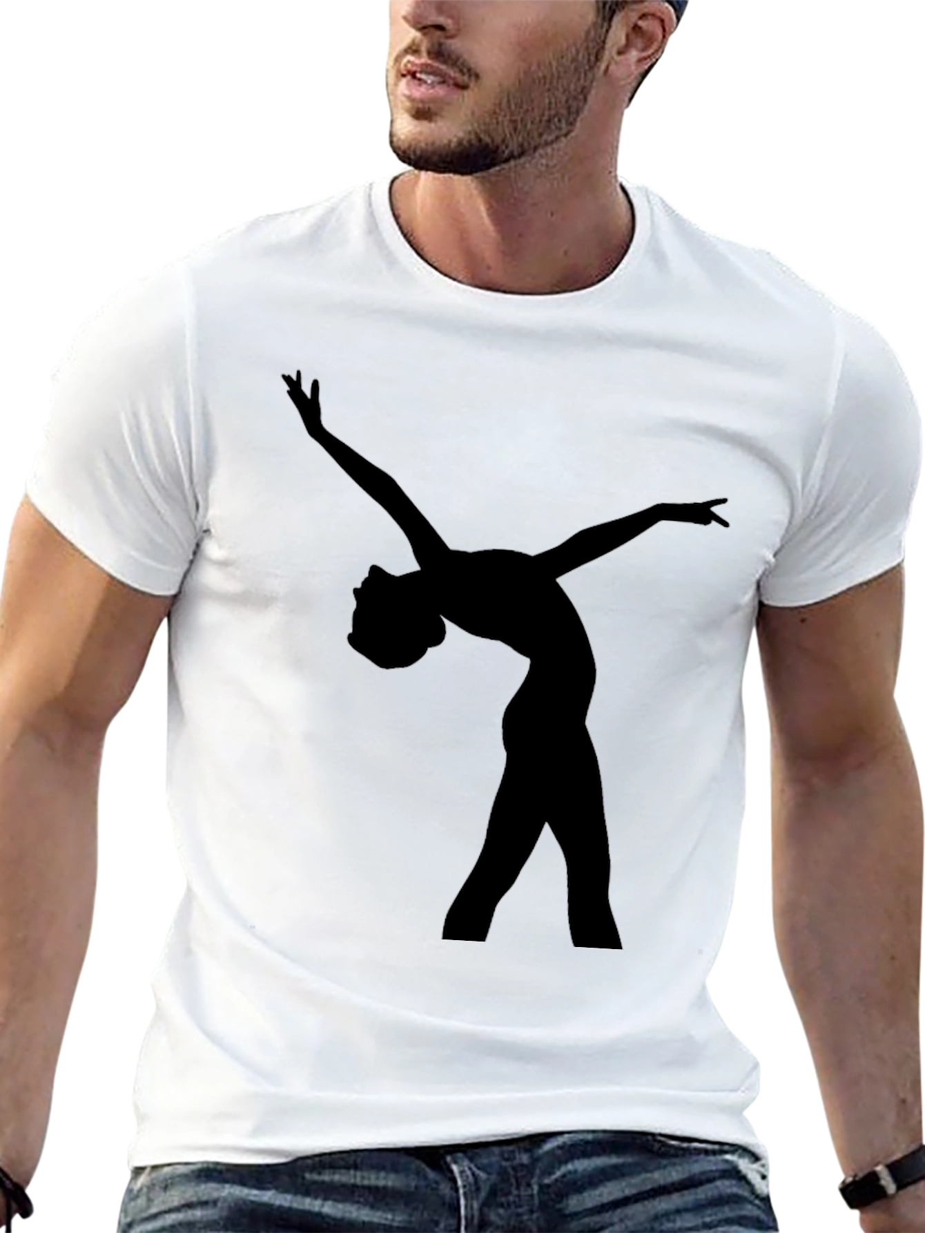 Black Black Dancer Silhouette Graphic Tee - Unisex view 13