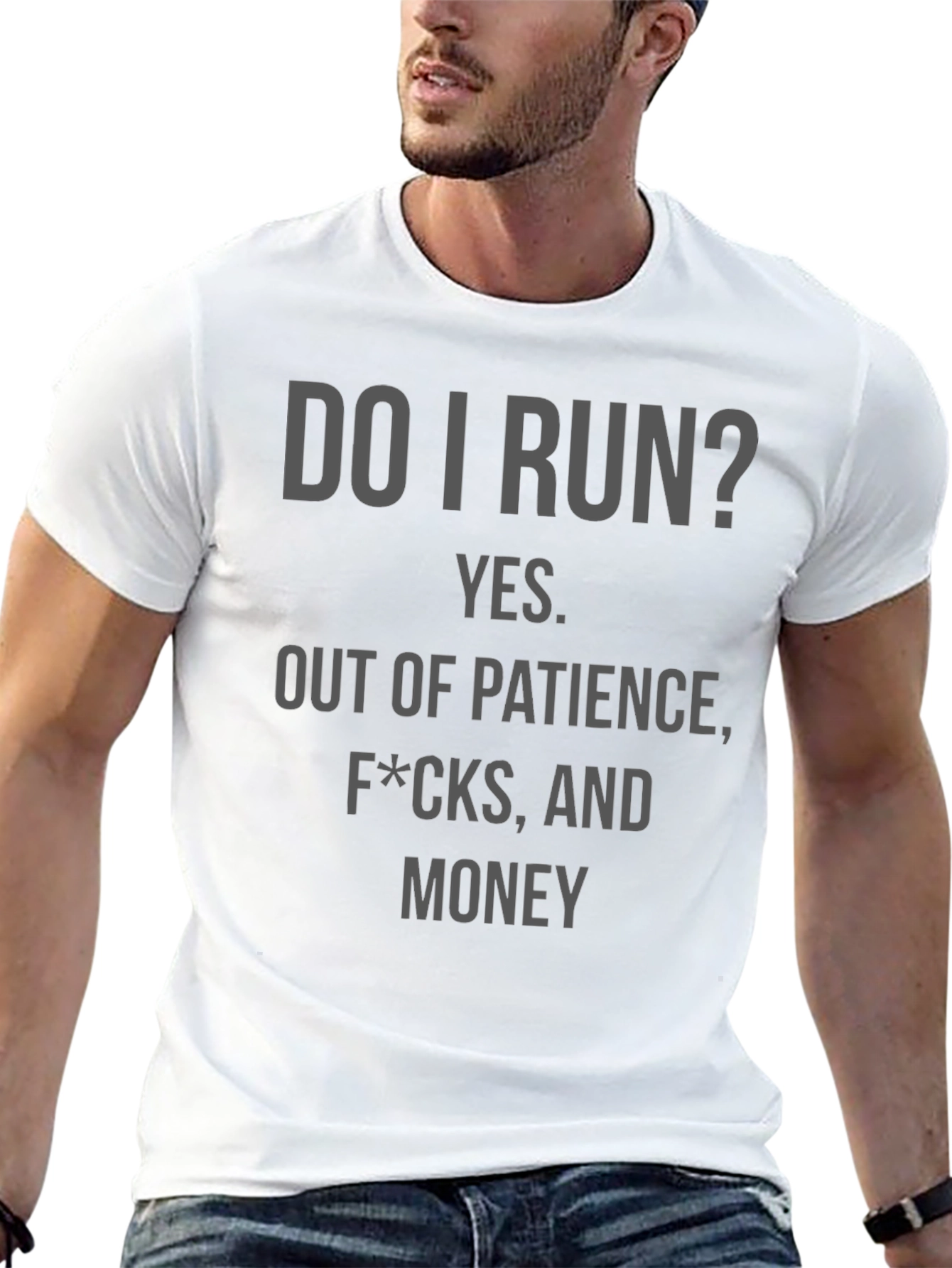 Black Do I Run? Graphic T-Shirt view 13
