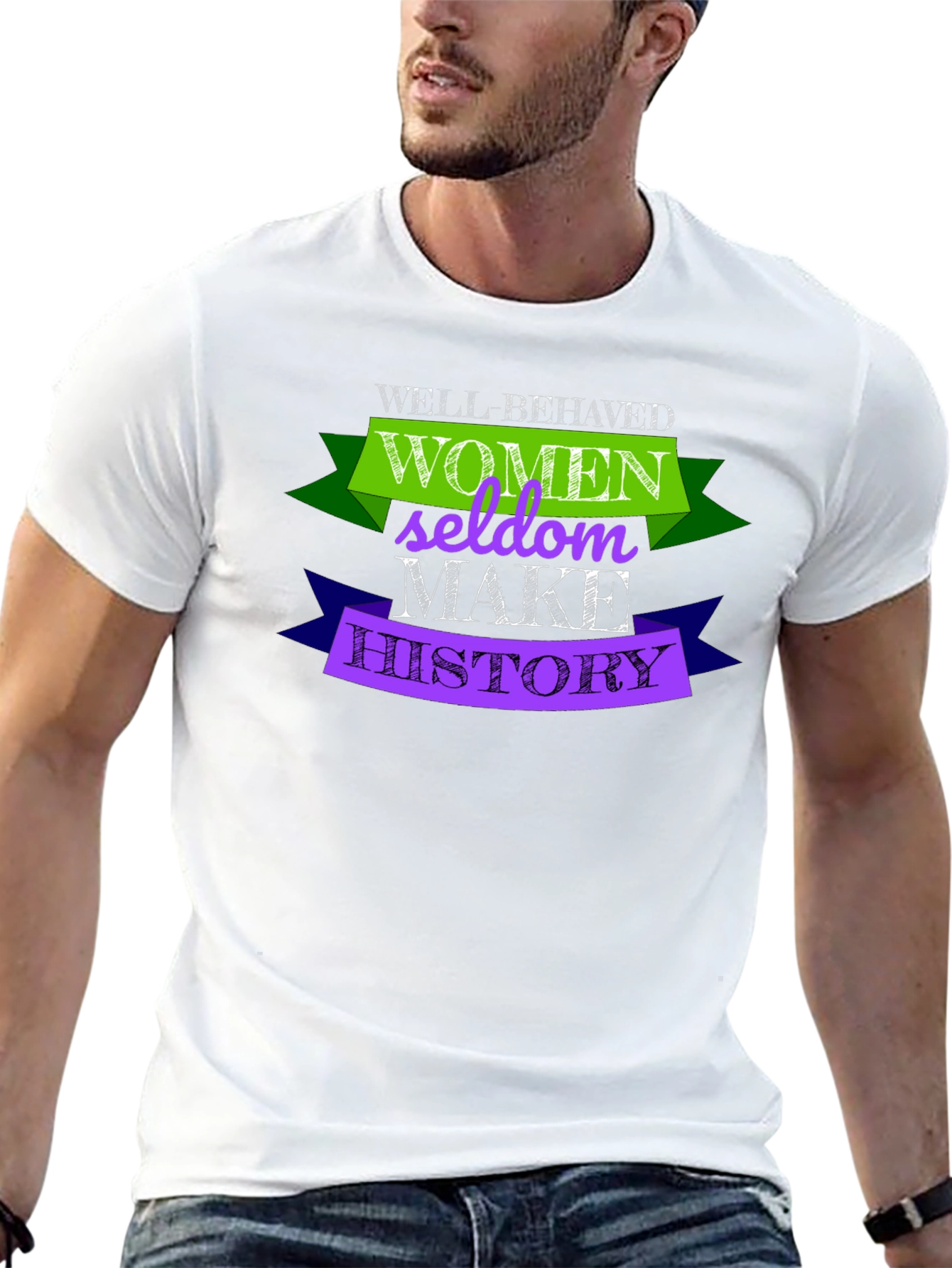 Black Well-Behaved Women Seldon Make History T-Shirt view 13
