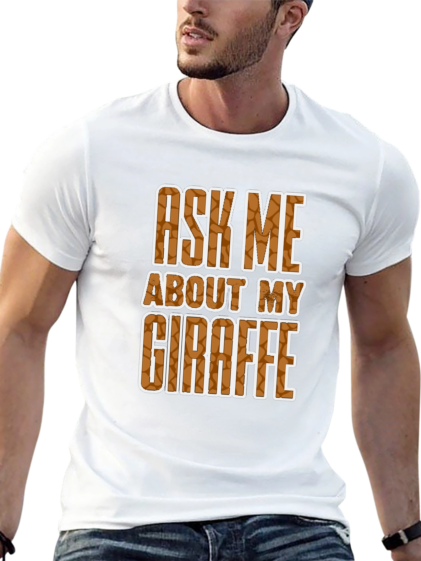 Black Ask Me About My Giraffe T-Shirt view 13
