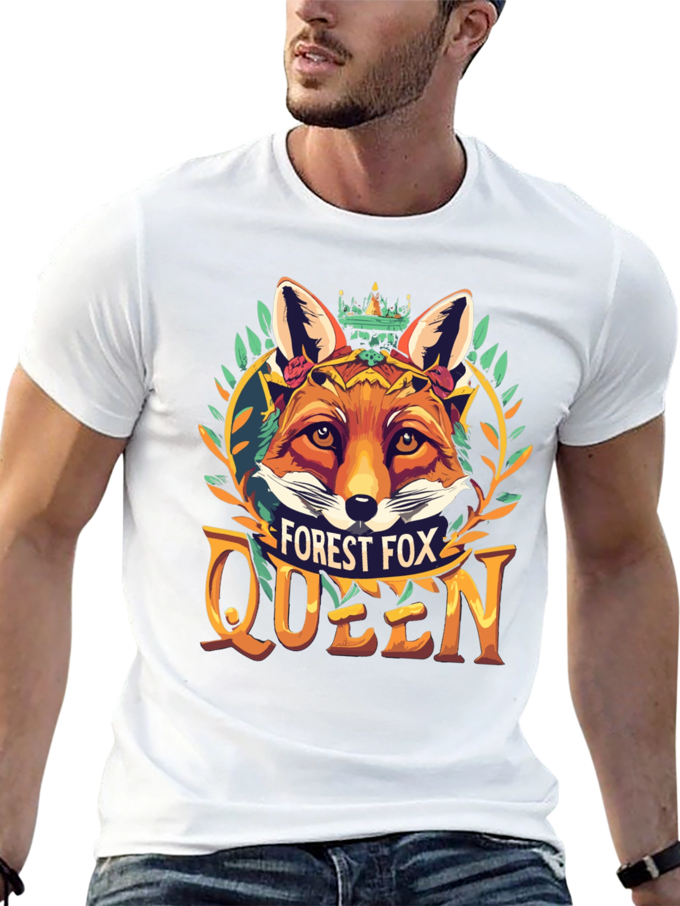 Black Forest Fox Queen Graphic Tee view 13