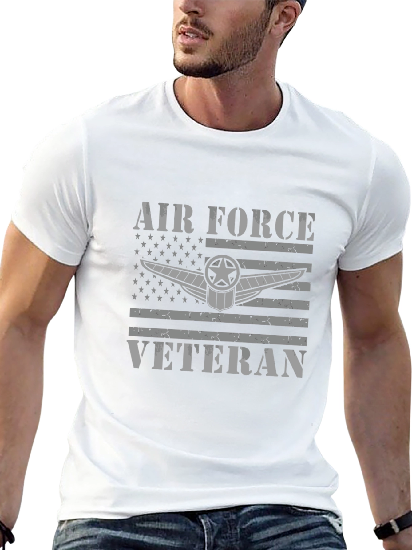 Air Force Veteran Graphic T-Shirt - Patriotic Design - 13