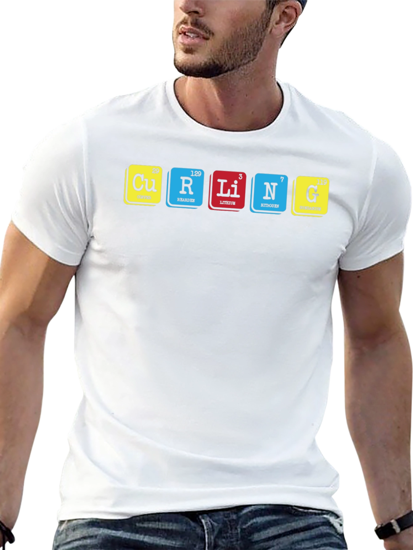 Black Curling Periodic Table T-Shirt view 13