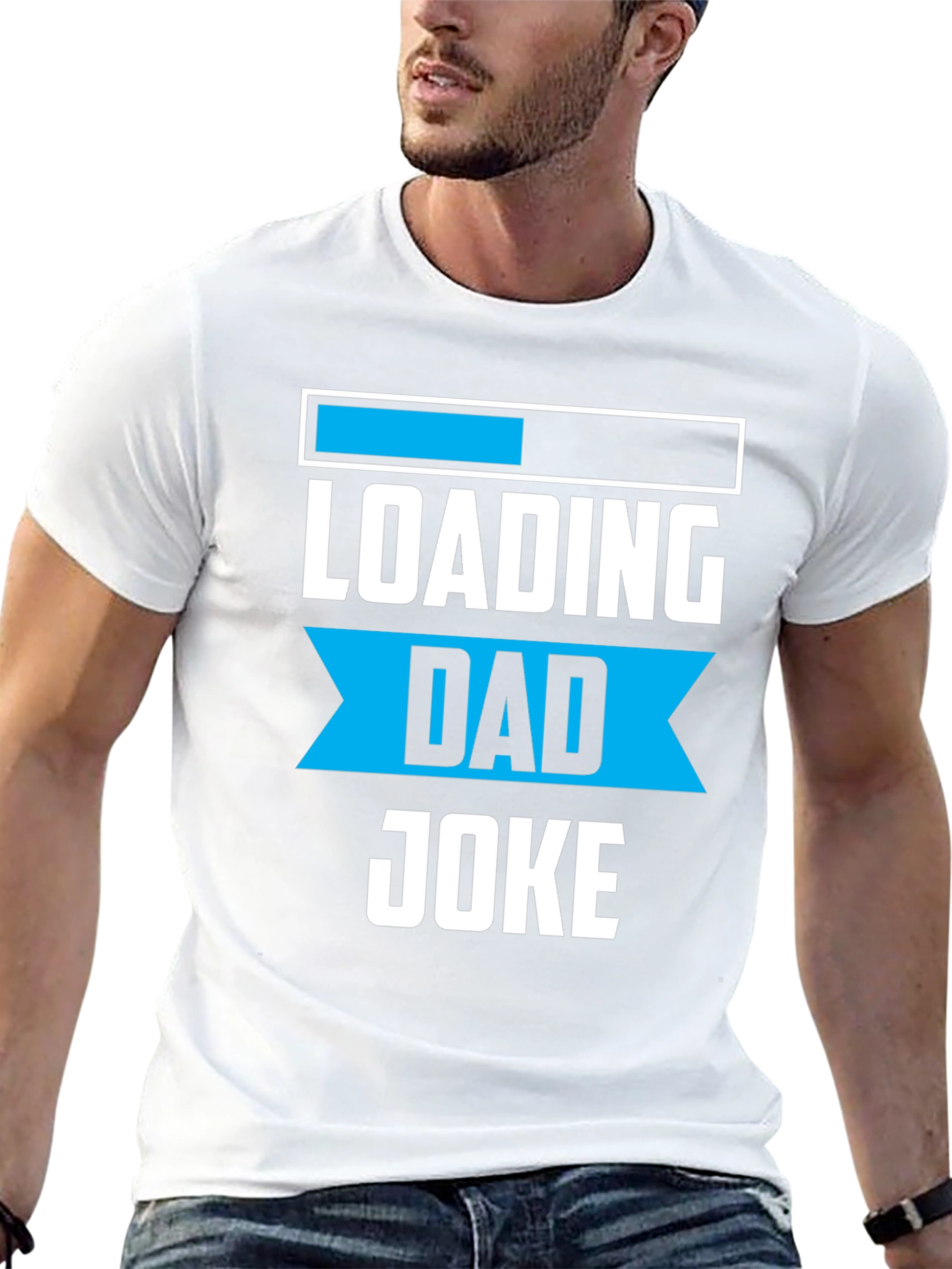 Black Loading Dad Joke Graphic Tee - Funny Father's Day Shirt view 13