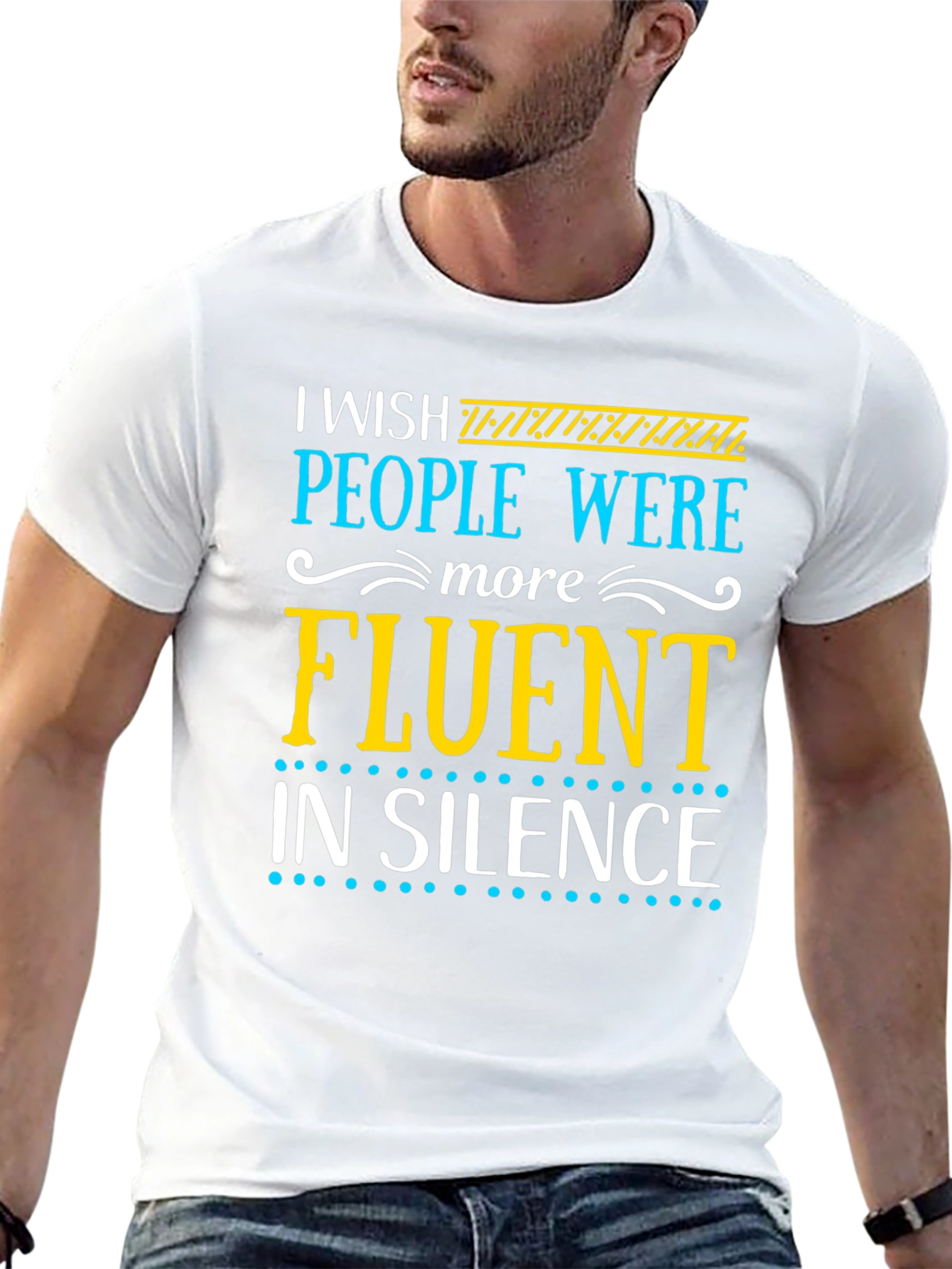 Black Fluent In Silence Graphic T-Shirt view 13