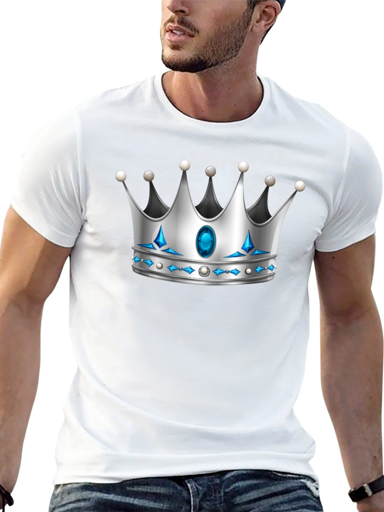 Black Crown Graphic Tee - Royal Style Black T-Shirt view 13