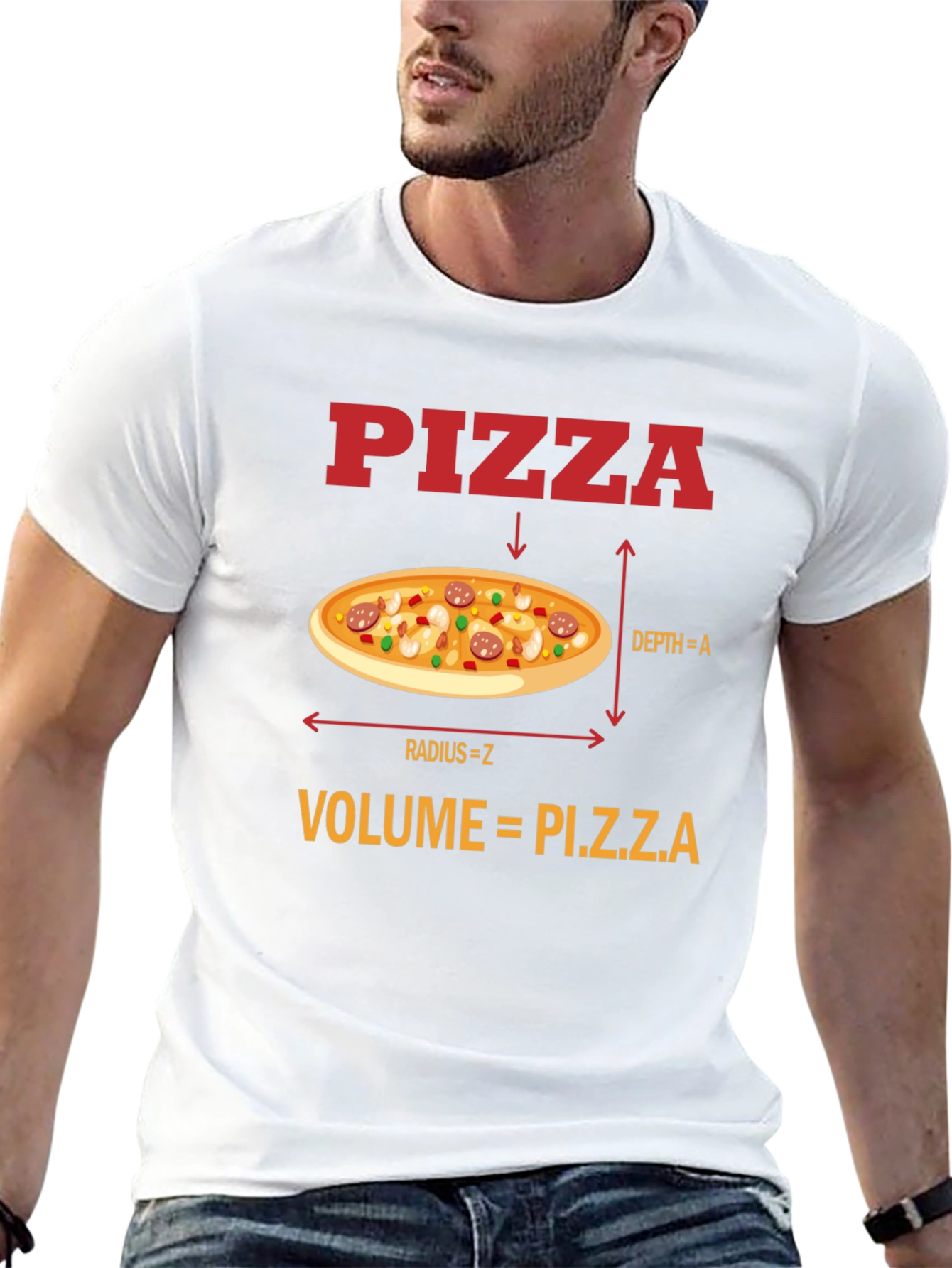 Black Pizza Volume Funny Math T-Shirt view 13