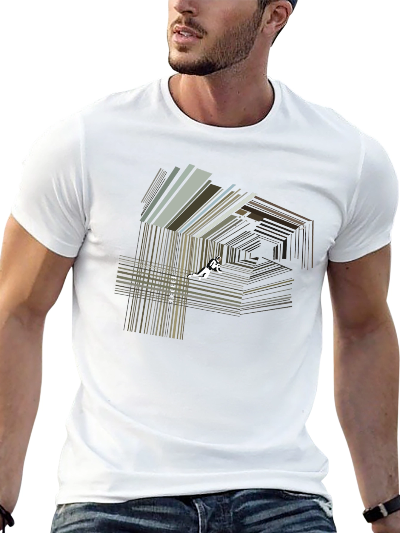 Black Abstract Graphic T-Shirt: Unique Design view 13