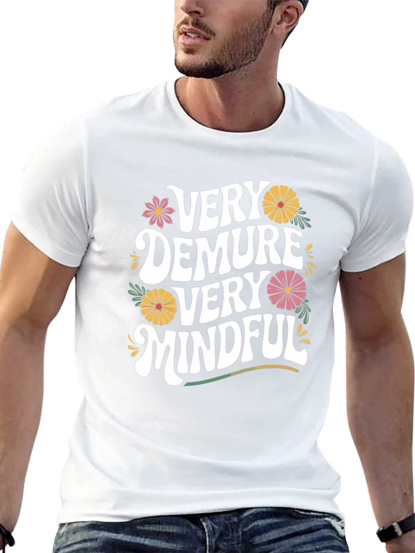 Black Very Demure Very Mindful Graphic Tee view 13