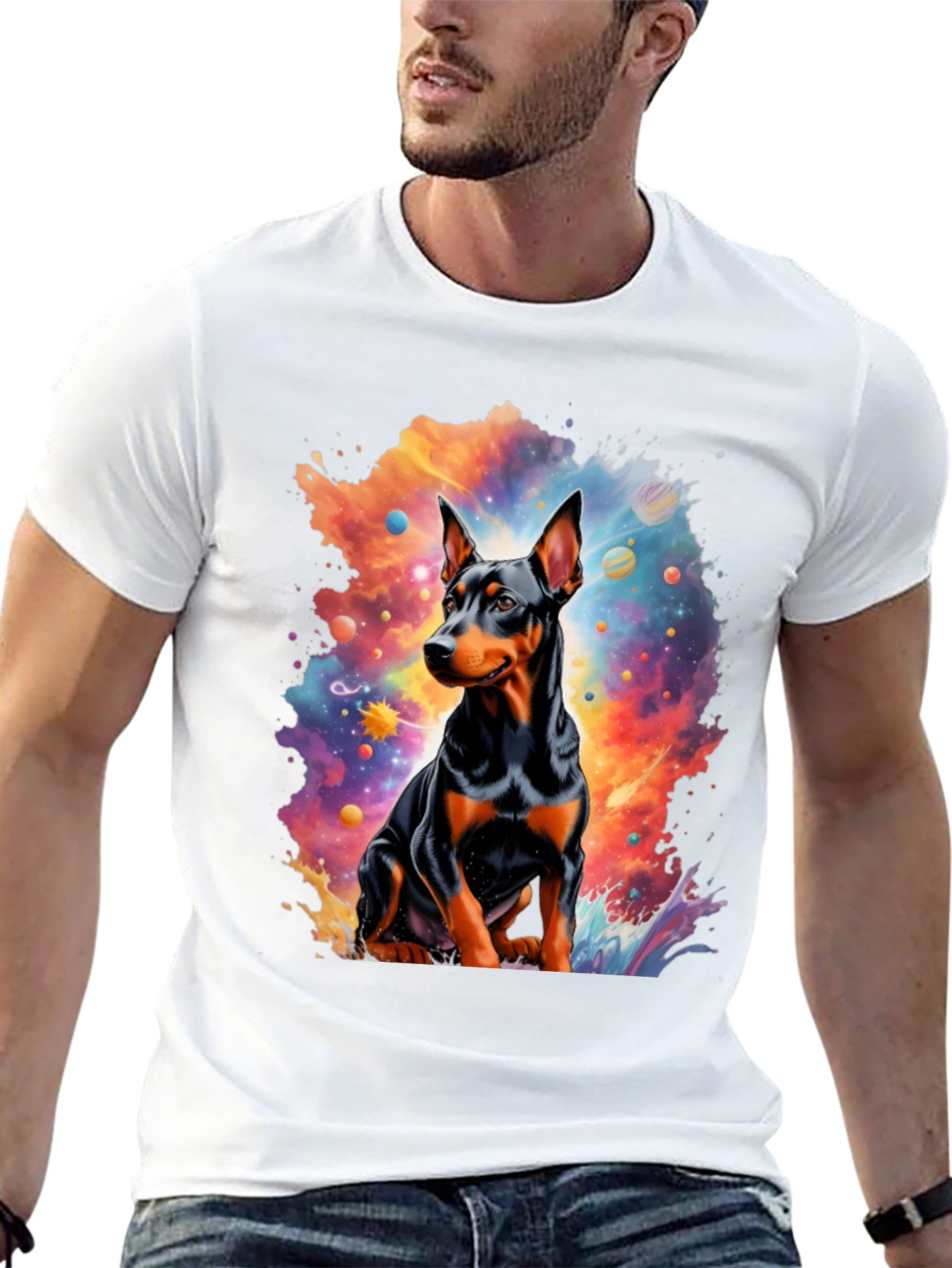 Black Dog Universe Graphic Tee - Men's Black T-Shirt view 13