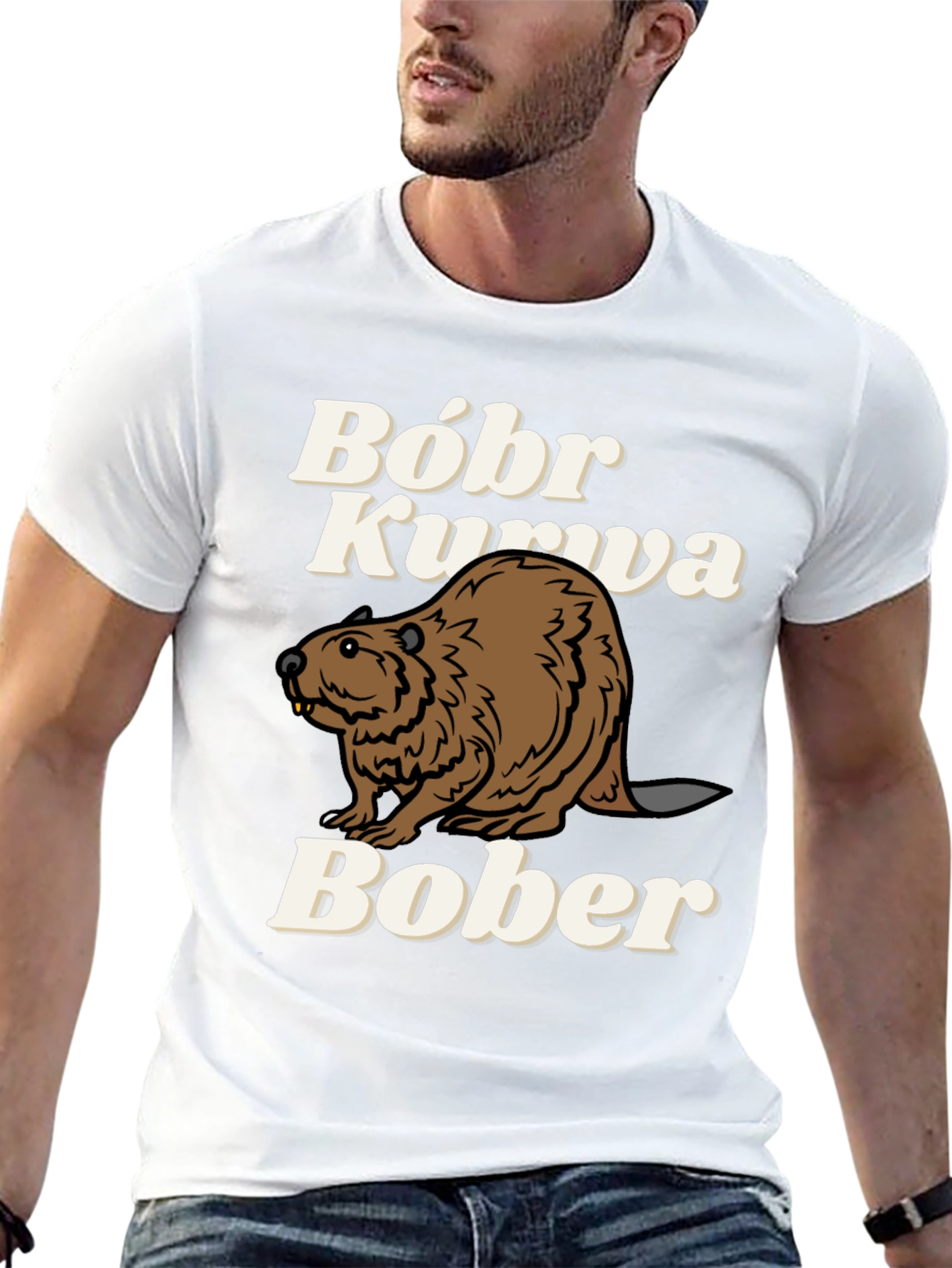 Black Bóbr Kurva Bober Funny Beaver T-Shirt view 13