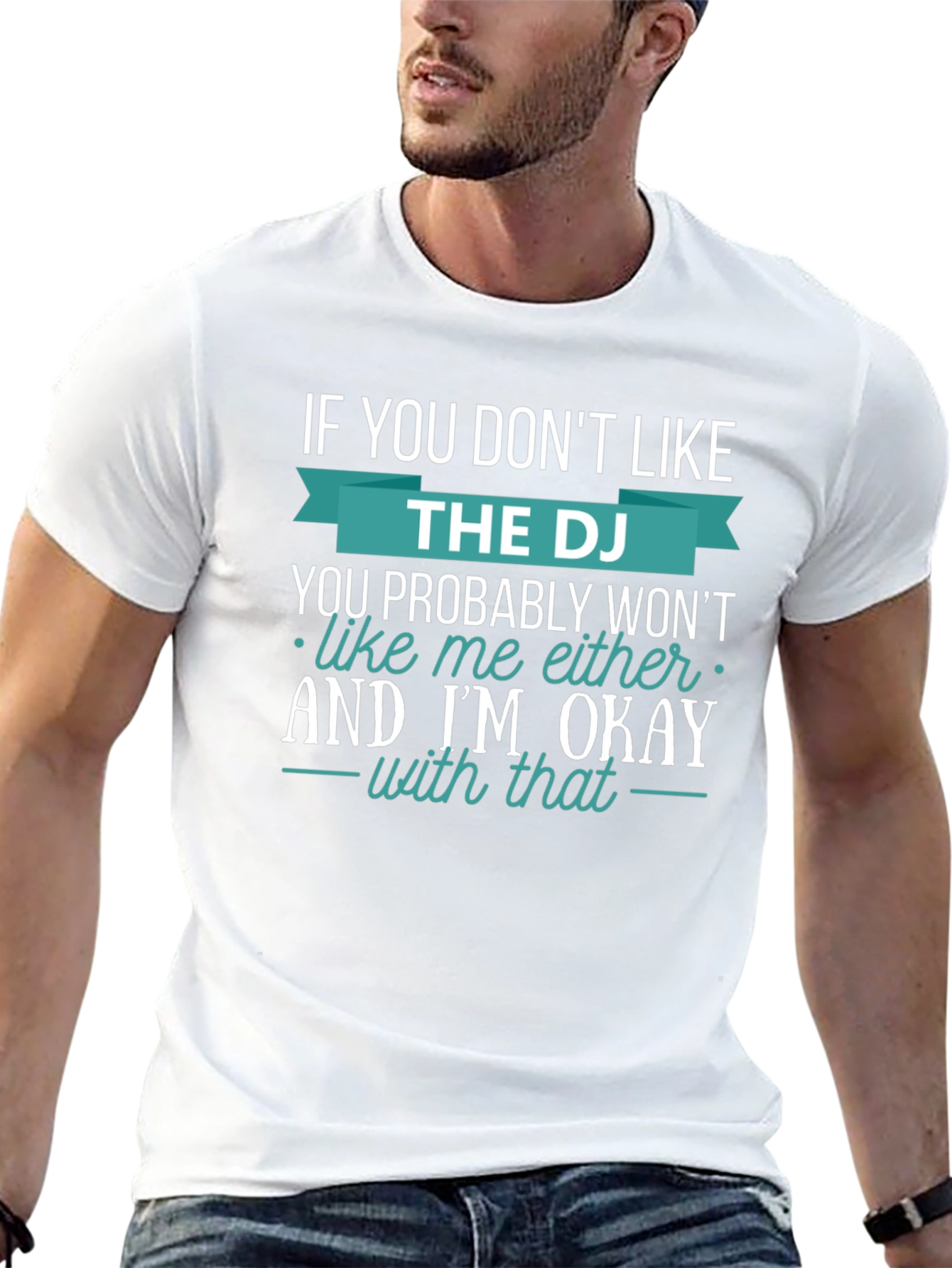 Black DJ Graphic Tee - If You Don't Like the DJ, I'm Okay view 13