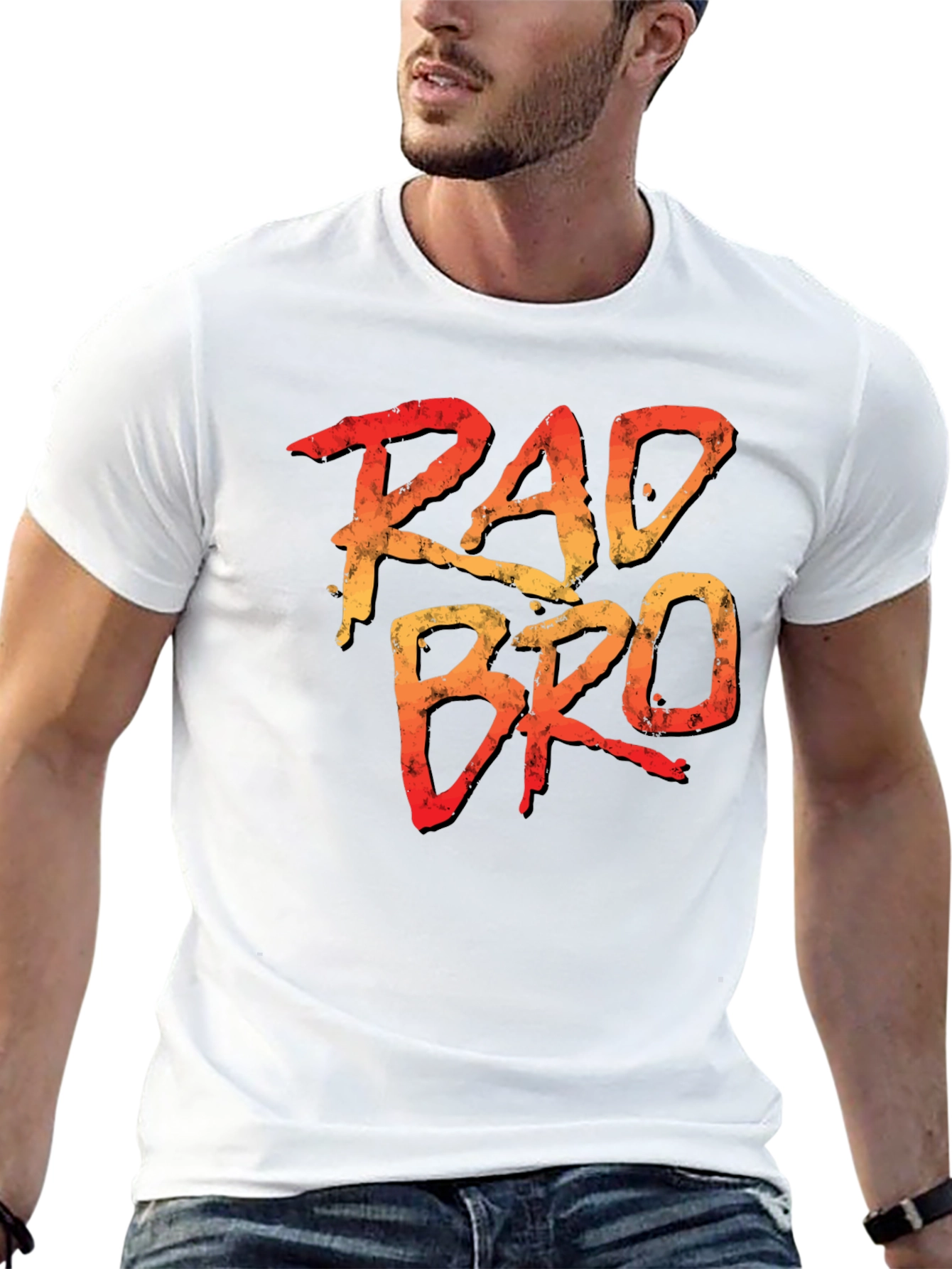Black Rad Bro Graphic Tee - Cool Retro Style view 13