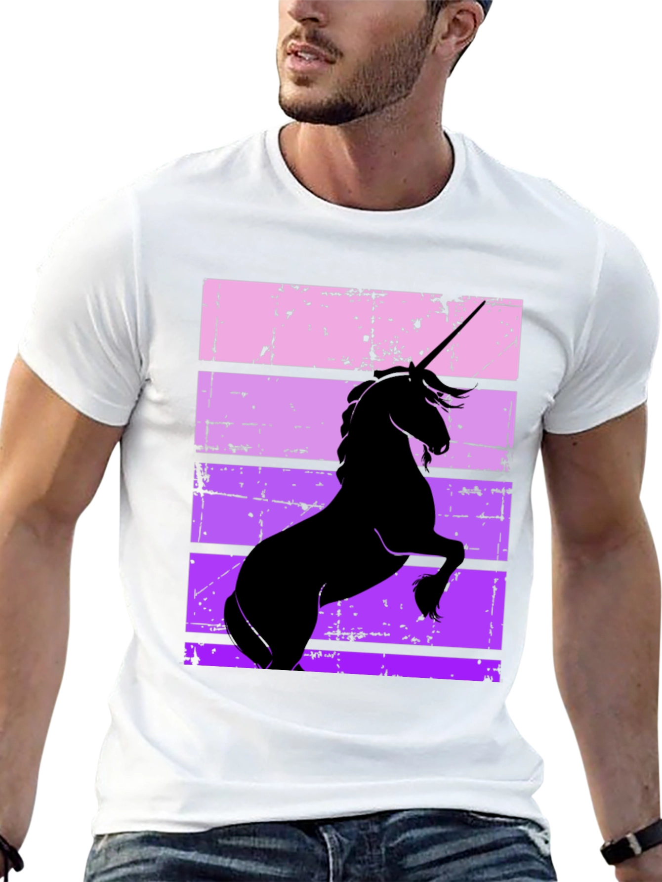 Black Unicorn Silhouette Graphic Tee view 13