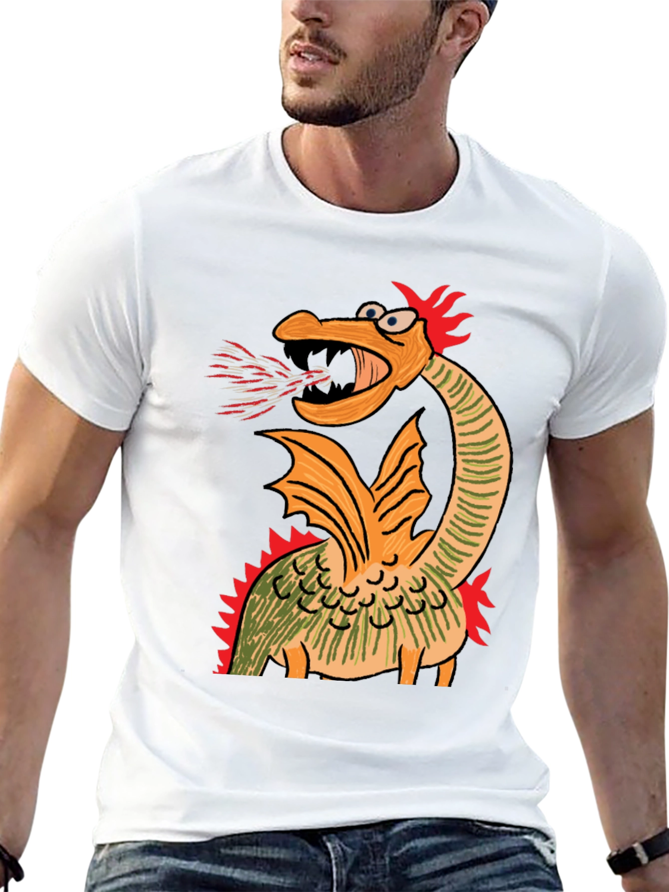 Cartoon Dragon Graphic Tee - Quirky Design - 13