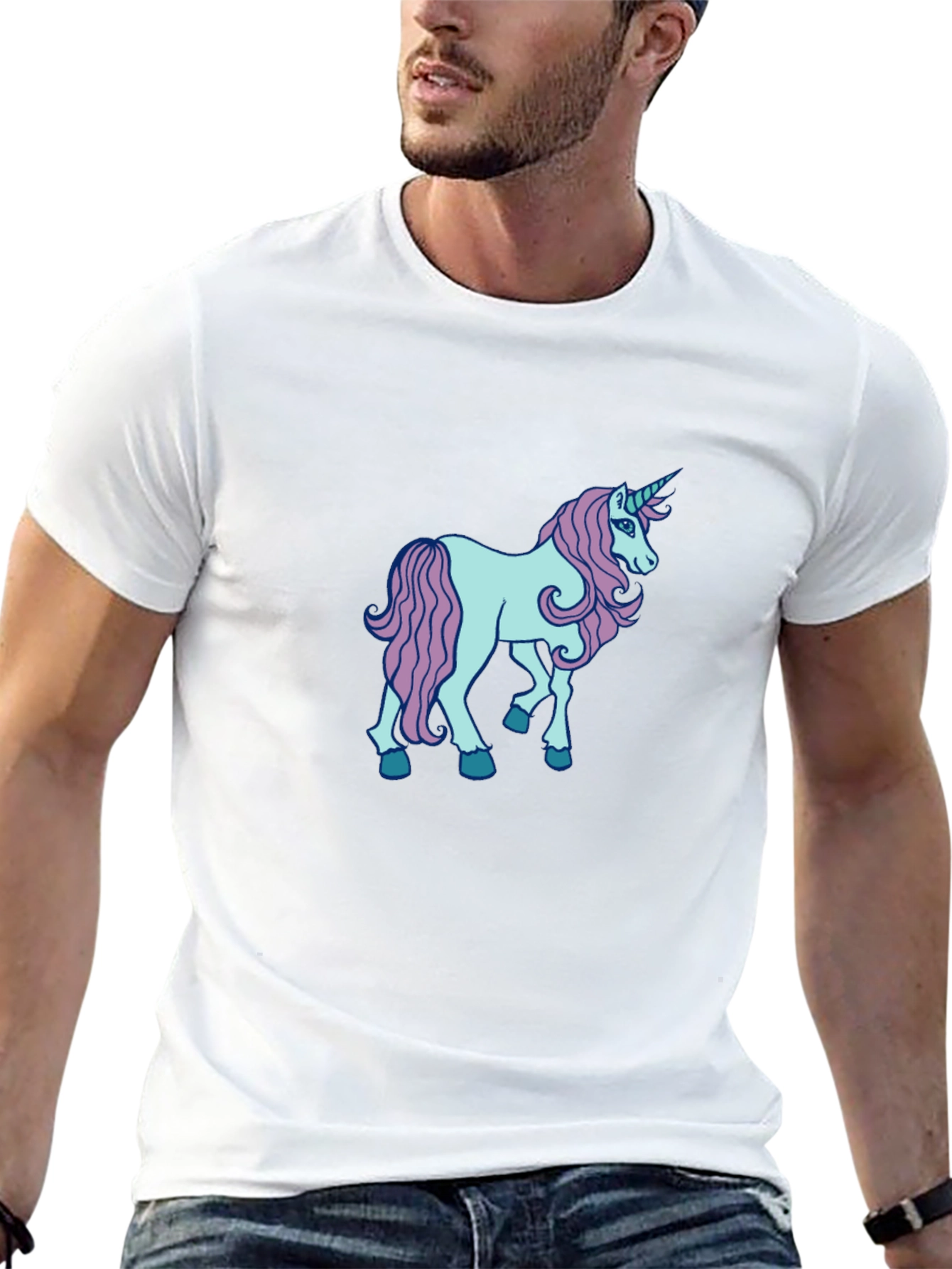 Unicorn Graphic Black T-Shirt - 13