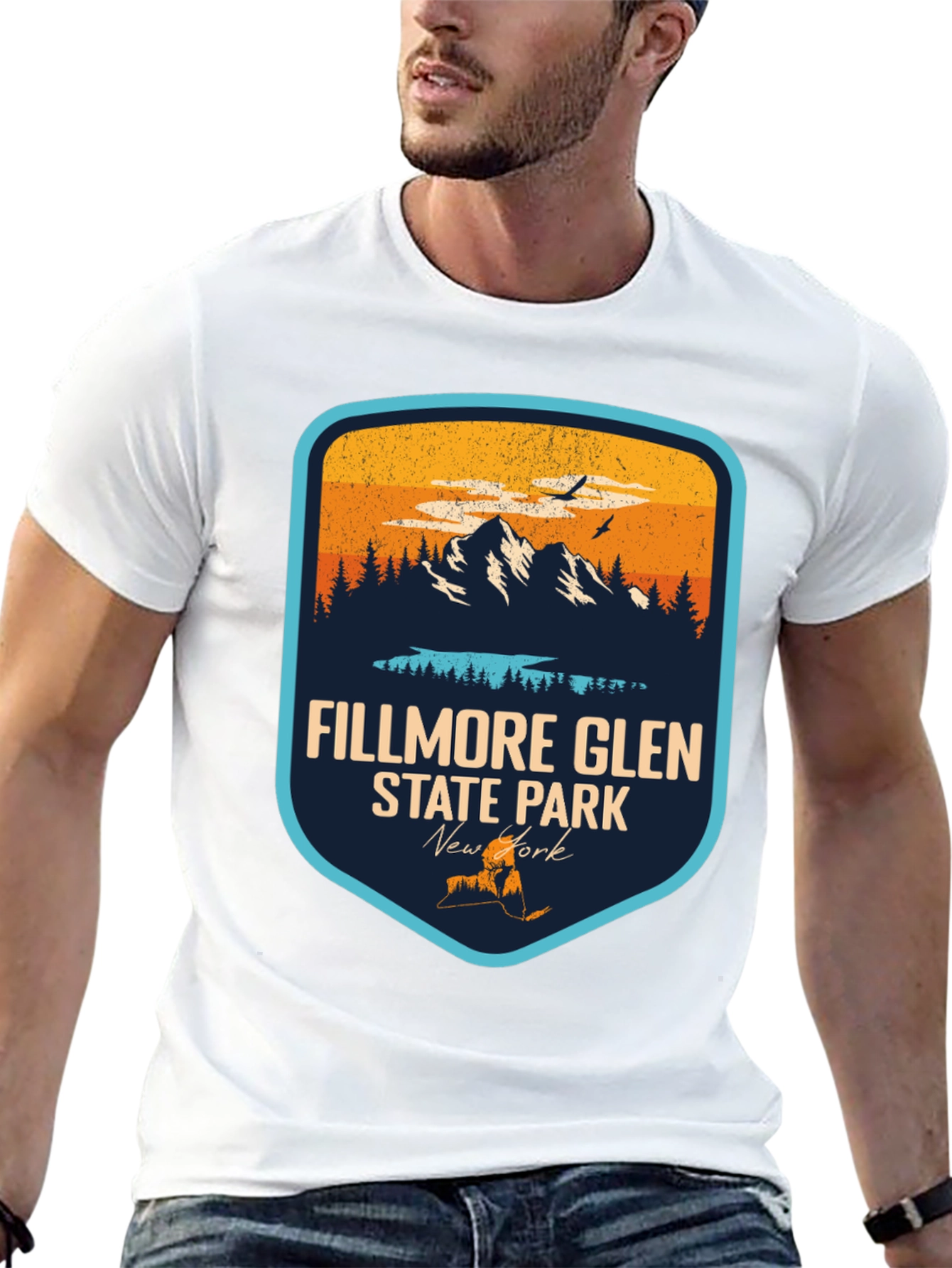 Black Fillmore Glen State Park Black T-Shirt view 13