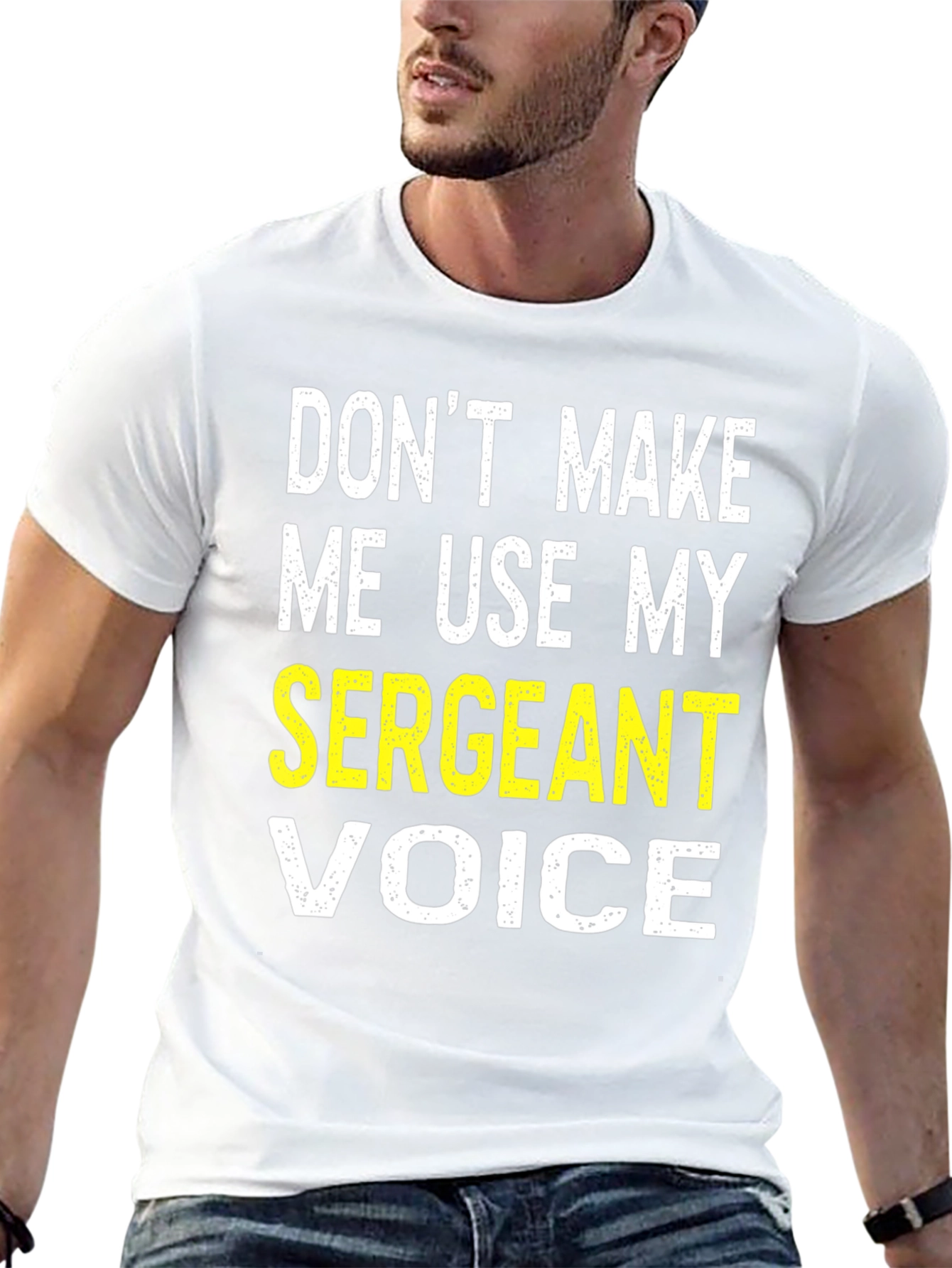 Black Sergeant Voice T-Shirt - Funny Military Humor Tee view 13
