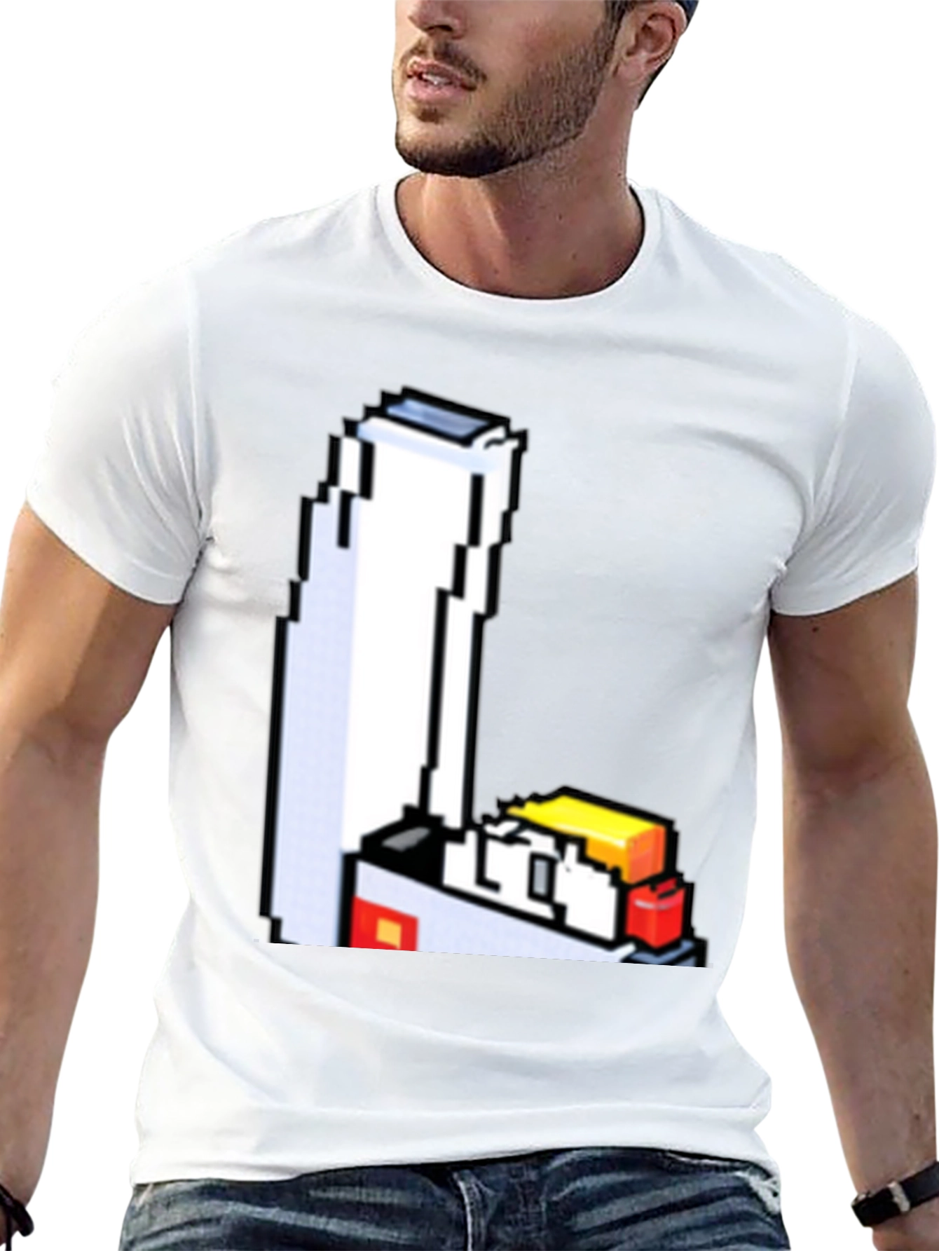 Black 8-Bit Lighter Graphic Tee - Retro Style view 13