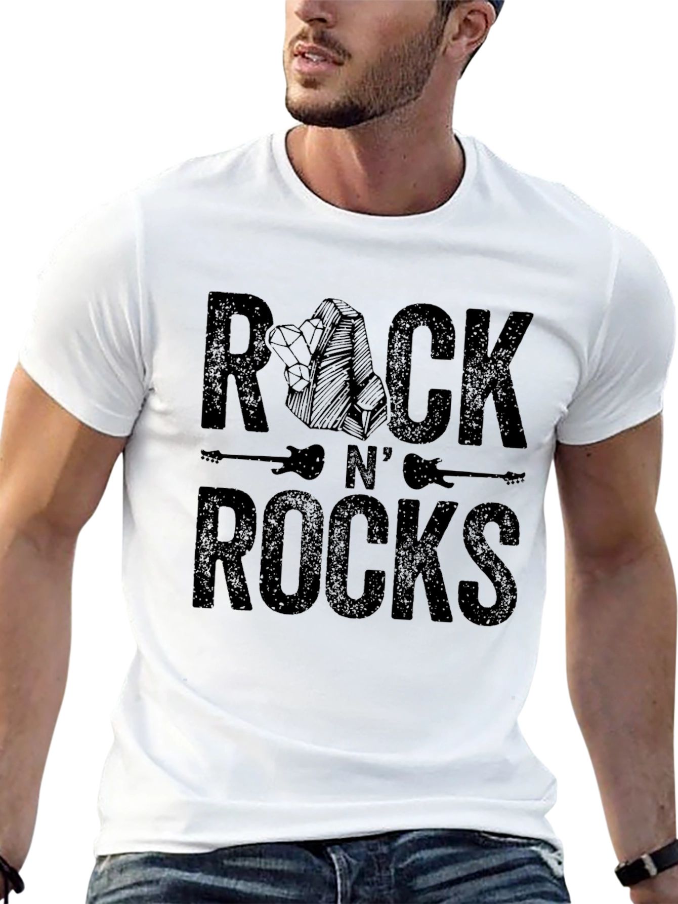 Rock N' Rocks Graphic Print T-Shirt - 13