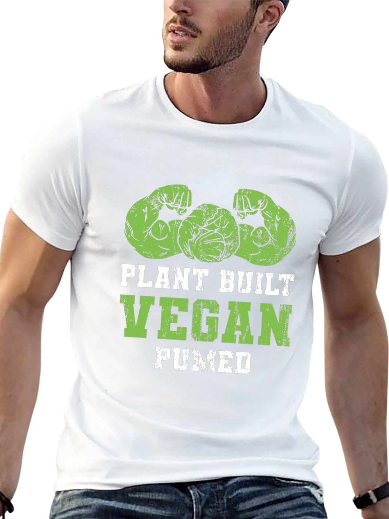 Black Plant Built Vegan Pumped Black T-Shirt view 13