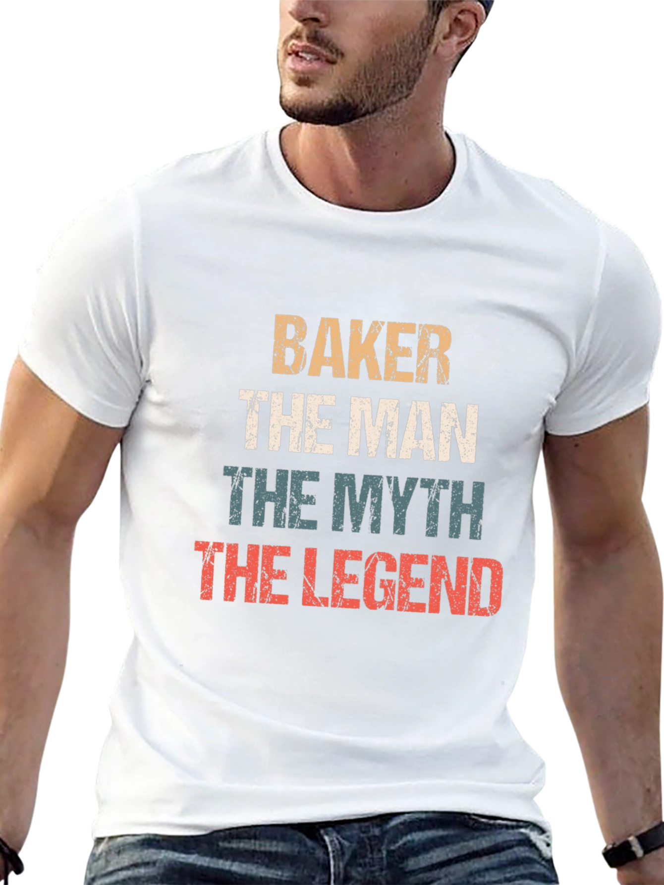 Black Baker The Man Myth Legend Graphic T-Shirt view 13