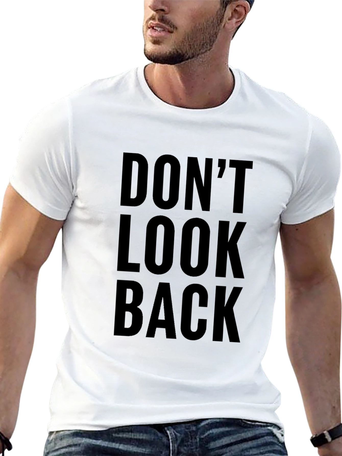 Black Don't Look Back Black Graphic T-Shirt view 13