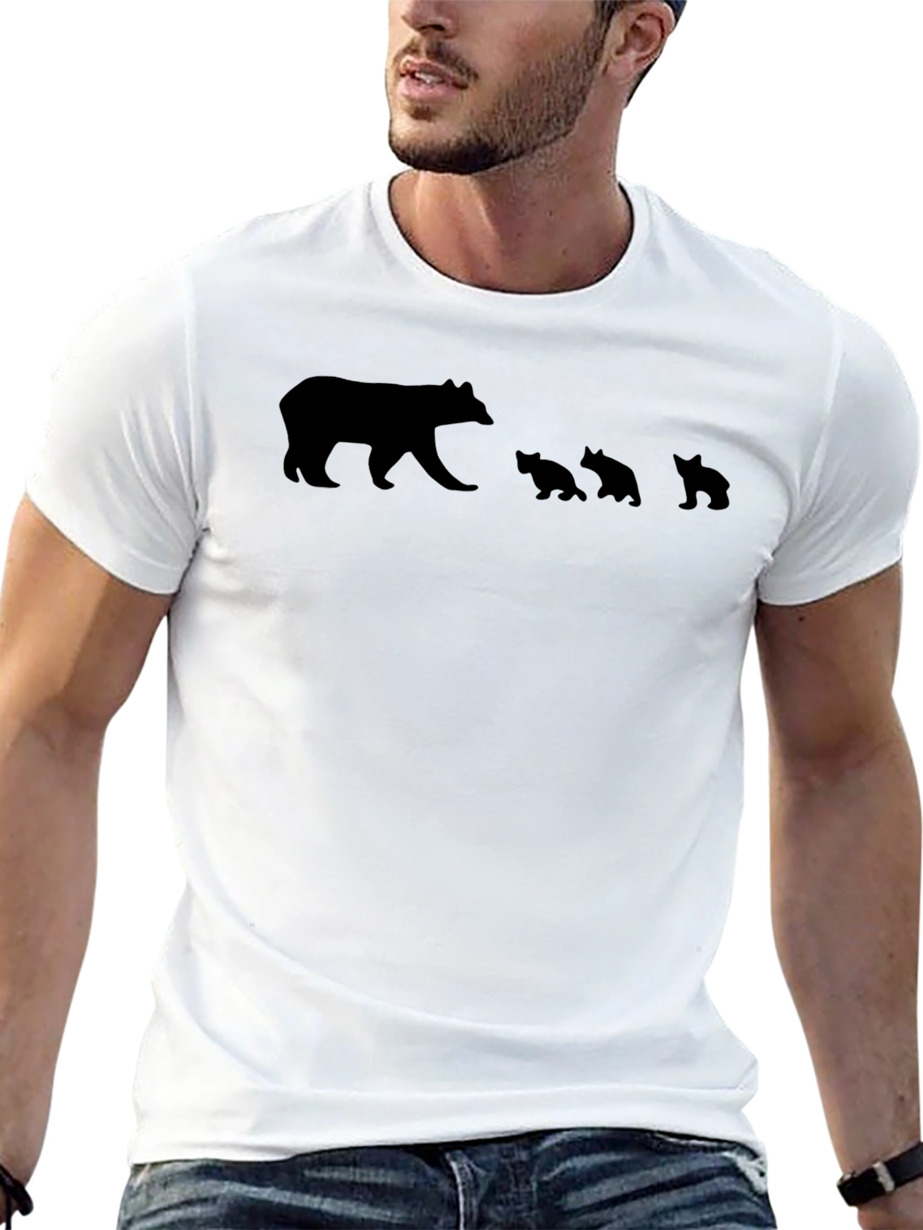 Black Bear Family Graphic T-Shirt view 13
