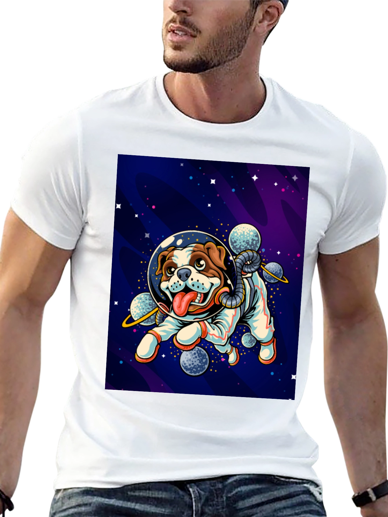 Black Dog Astronaut Graphic Tee - Black view 13