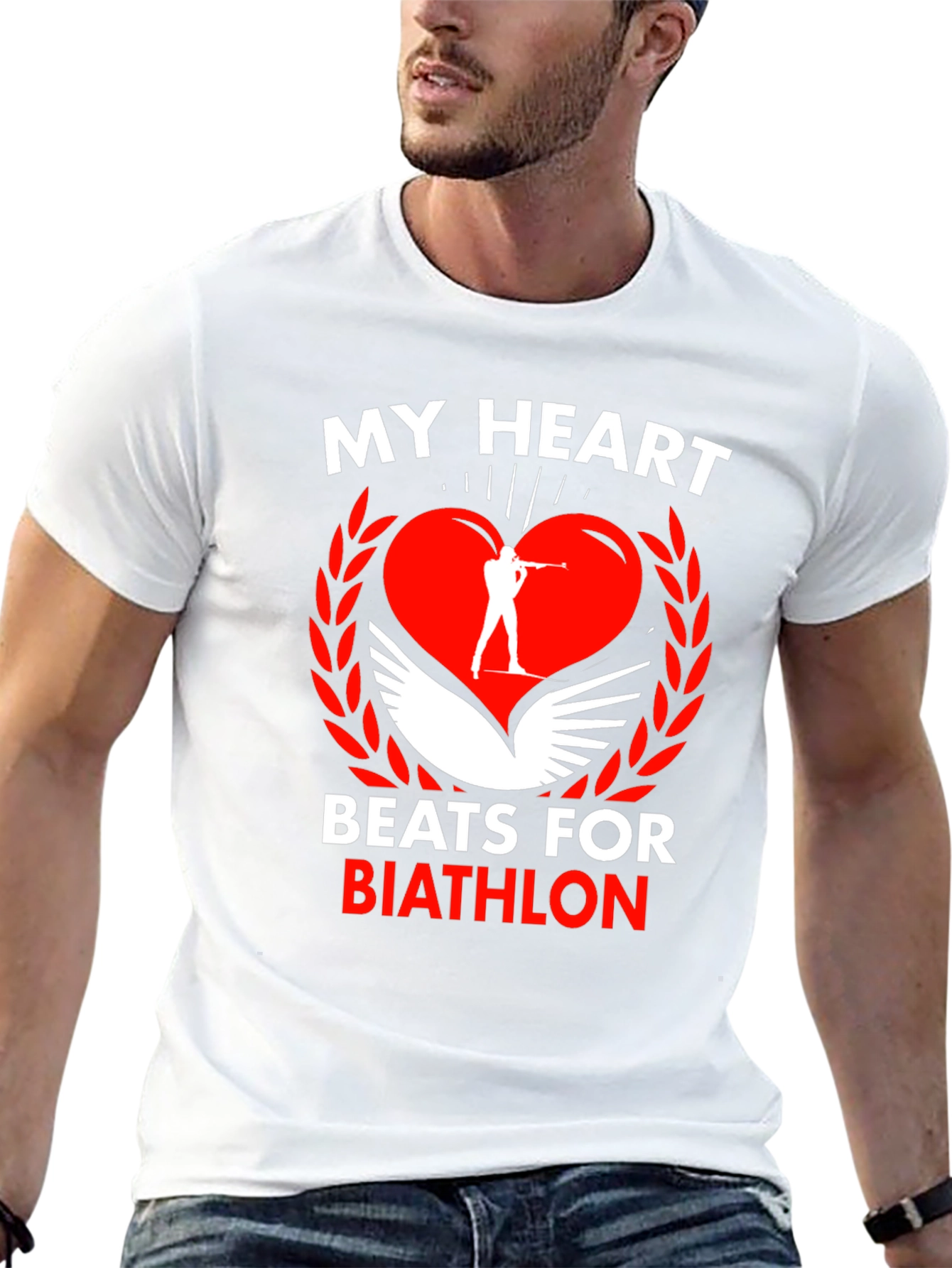 Black Biathlon Heartbeat T-Shirt view 13