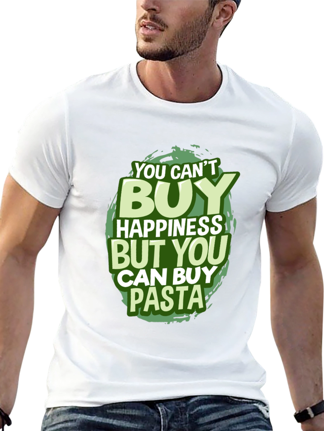 Black Pasta Happiness Graphic Tee view 13