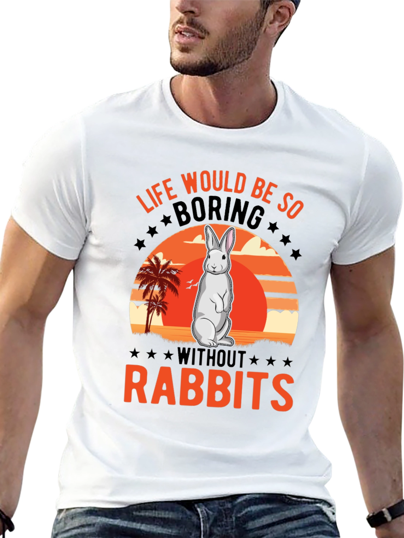 Black Rabbit Lover T-Shirt - Life Would Be So Boring view 13
