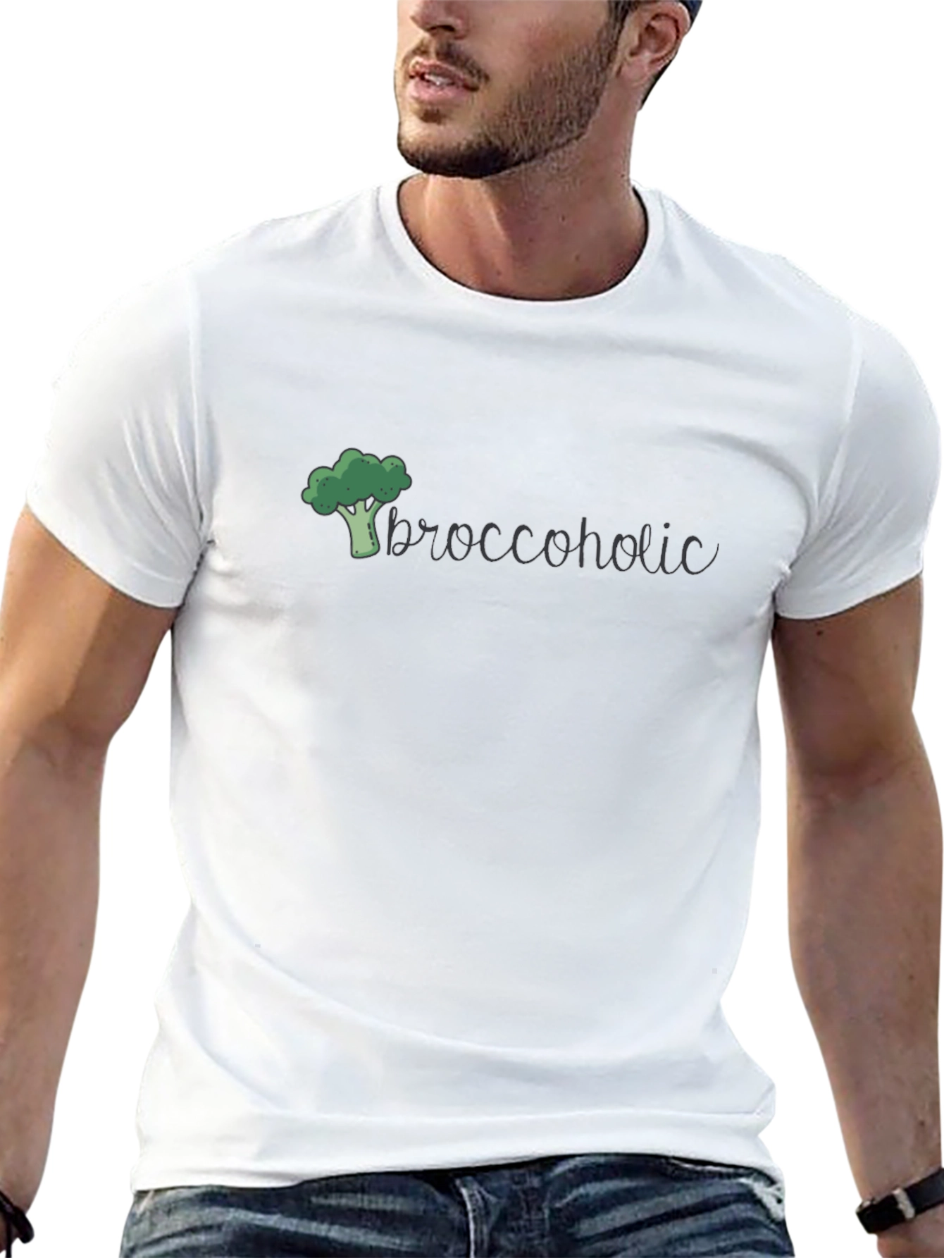 Black Broccoholic Graphic Tee view 13