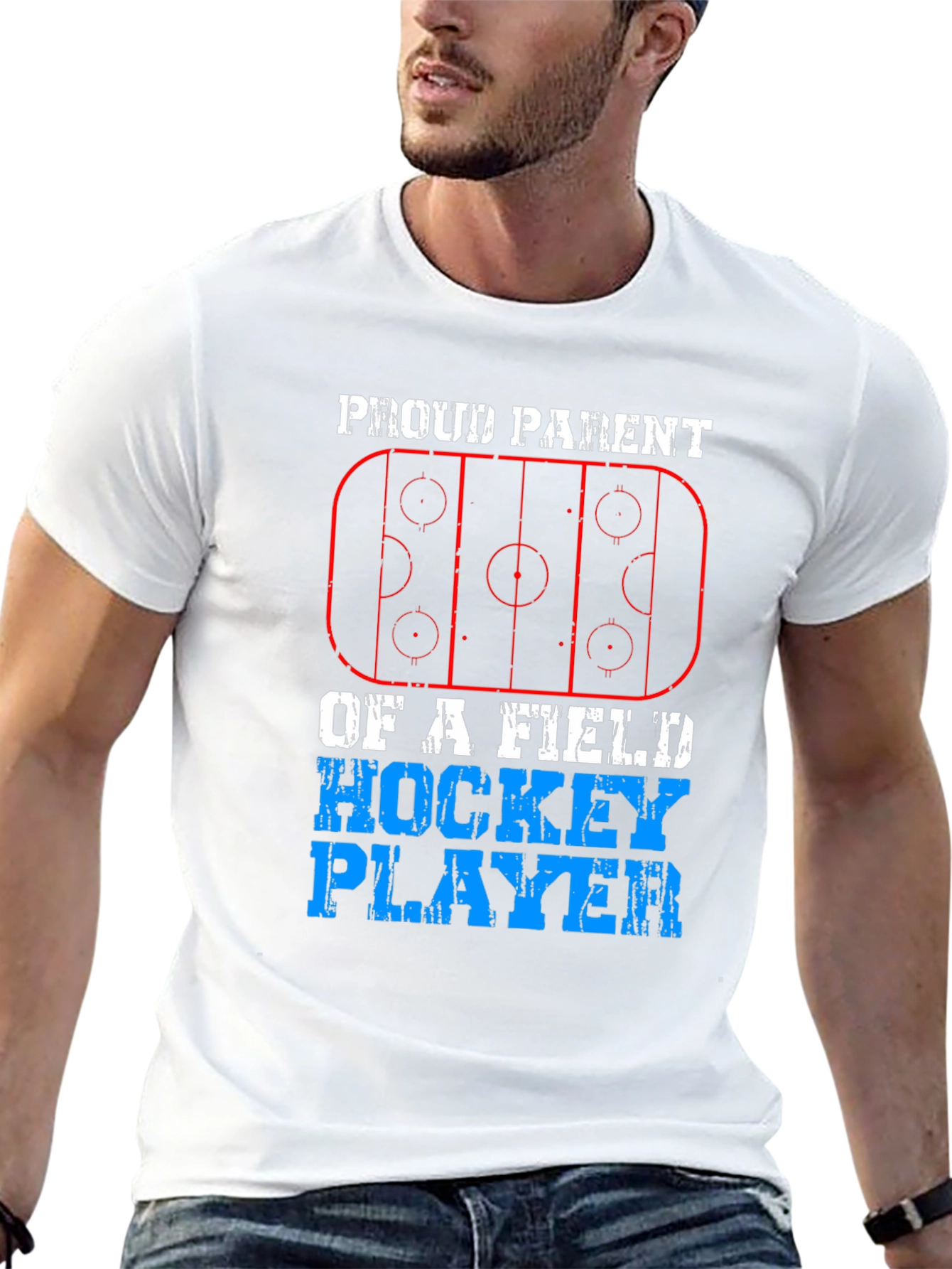 Black Proud Parent Field Hockey Player Black T-Shirt view 13