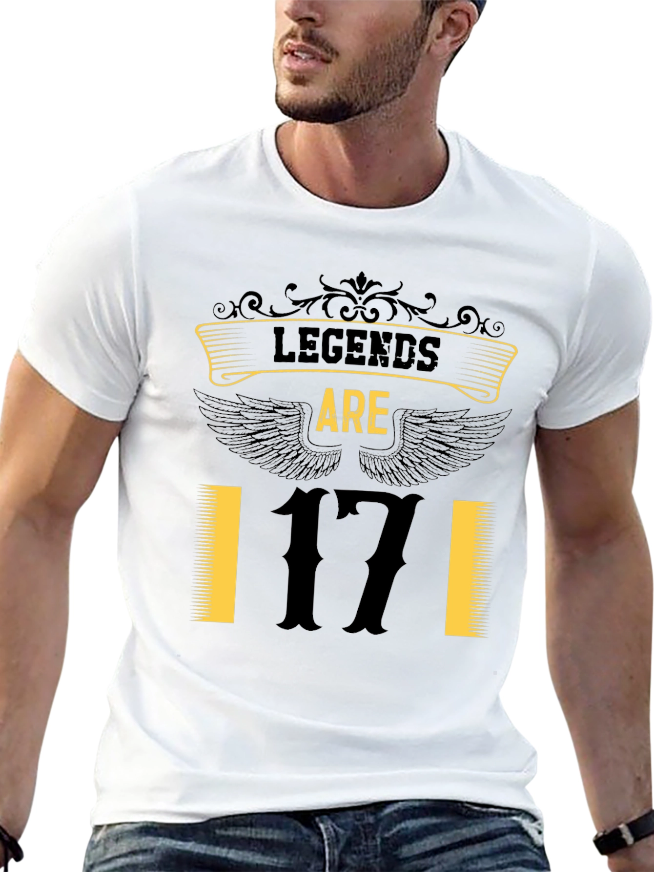 Black Legends Are 17 Black Graphic Tee view 13