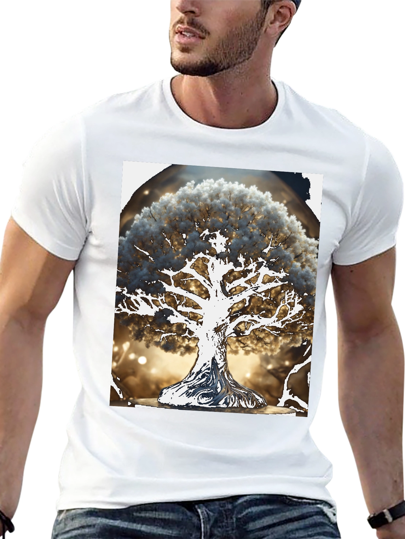 Black Tree of Life Graphic Tee - Unique Nature Design view 13