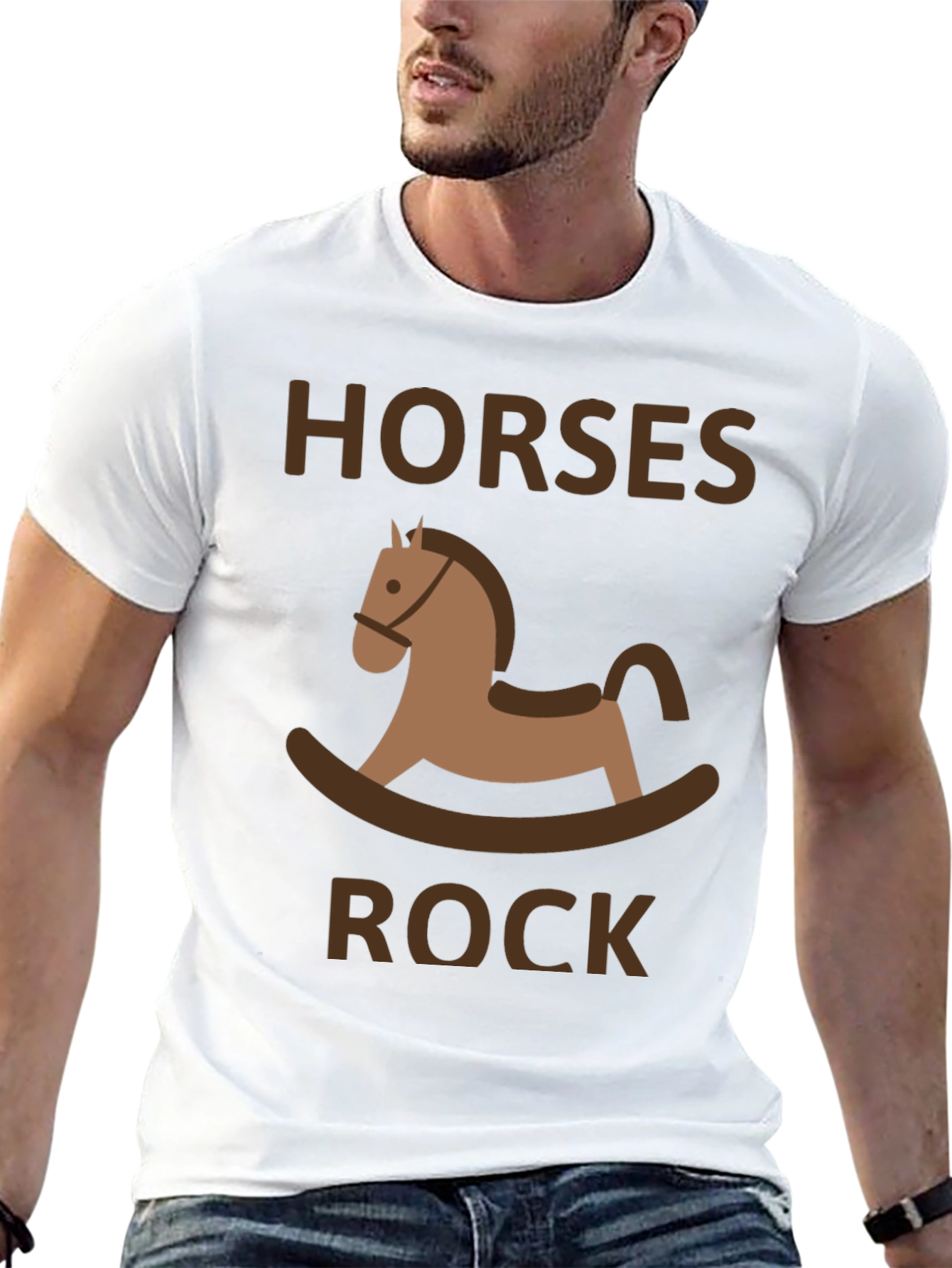 Black Horses Rock T-Shirt - Novelty Graphic Tee view 13
