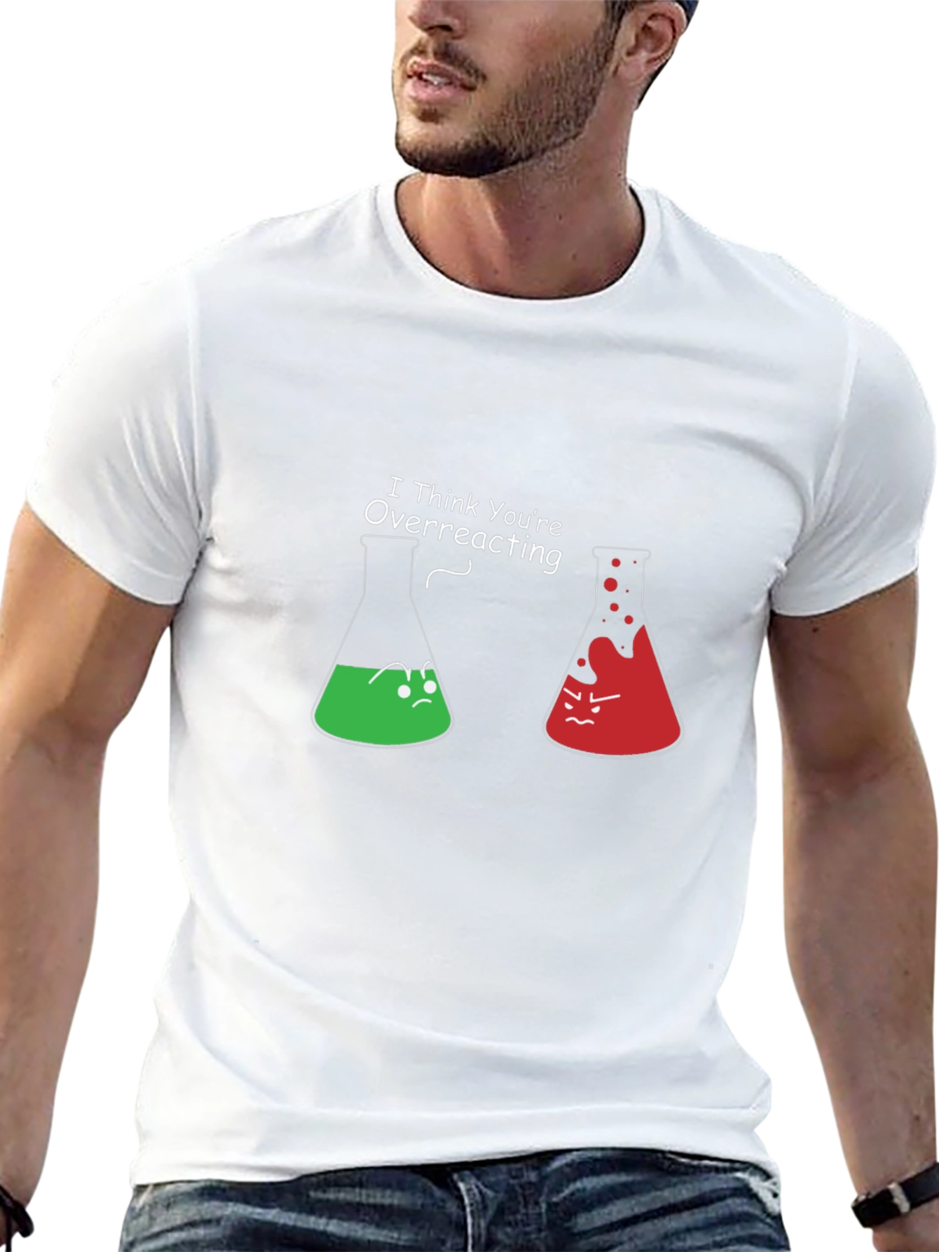 Black Funny Chemistry T-Shirt - I Think You're Overreacting view 13