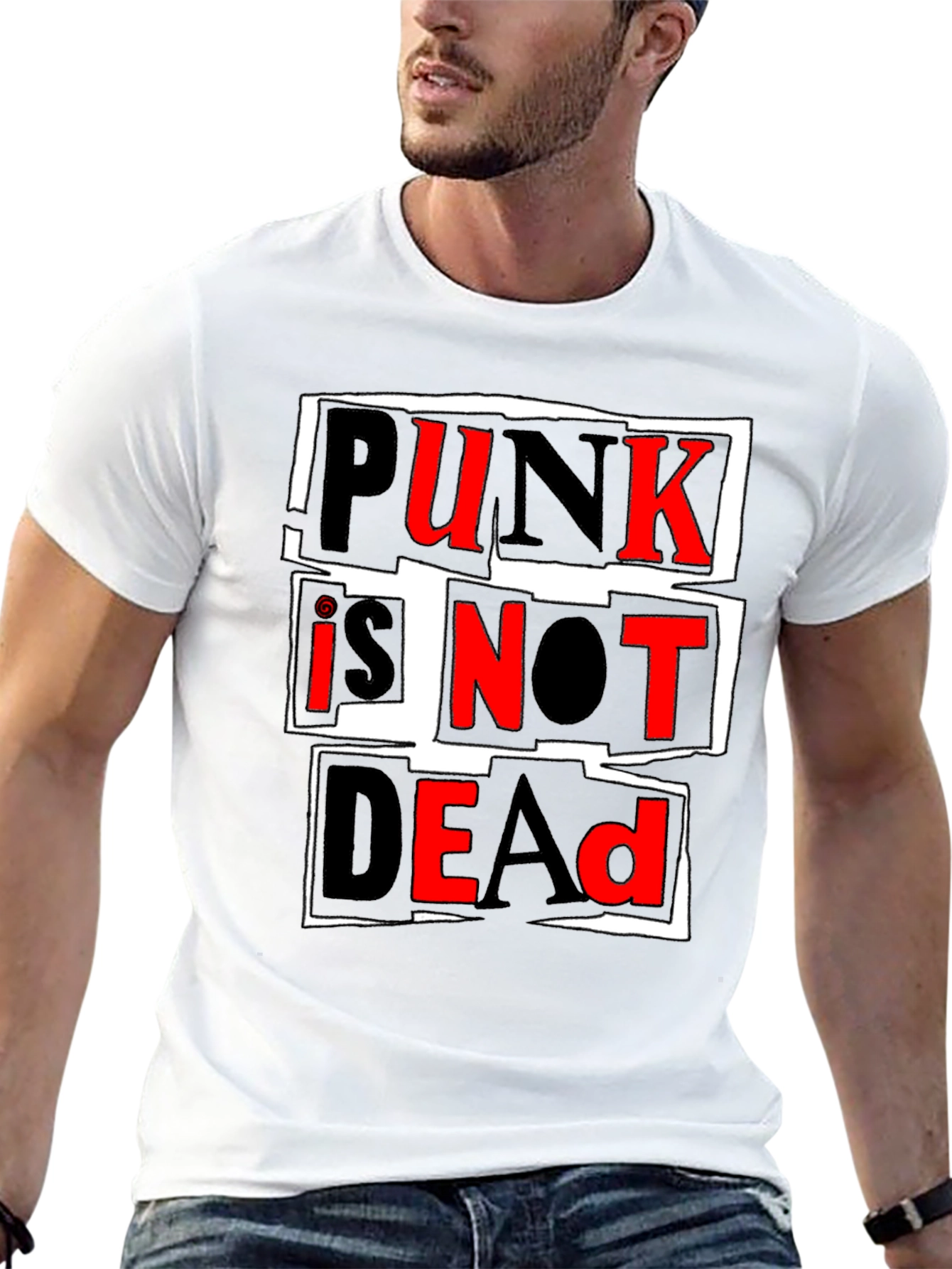 Black Punk Is Not Dead Graphic T-Shirt view 13