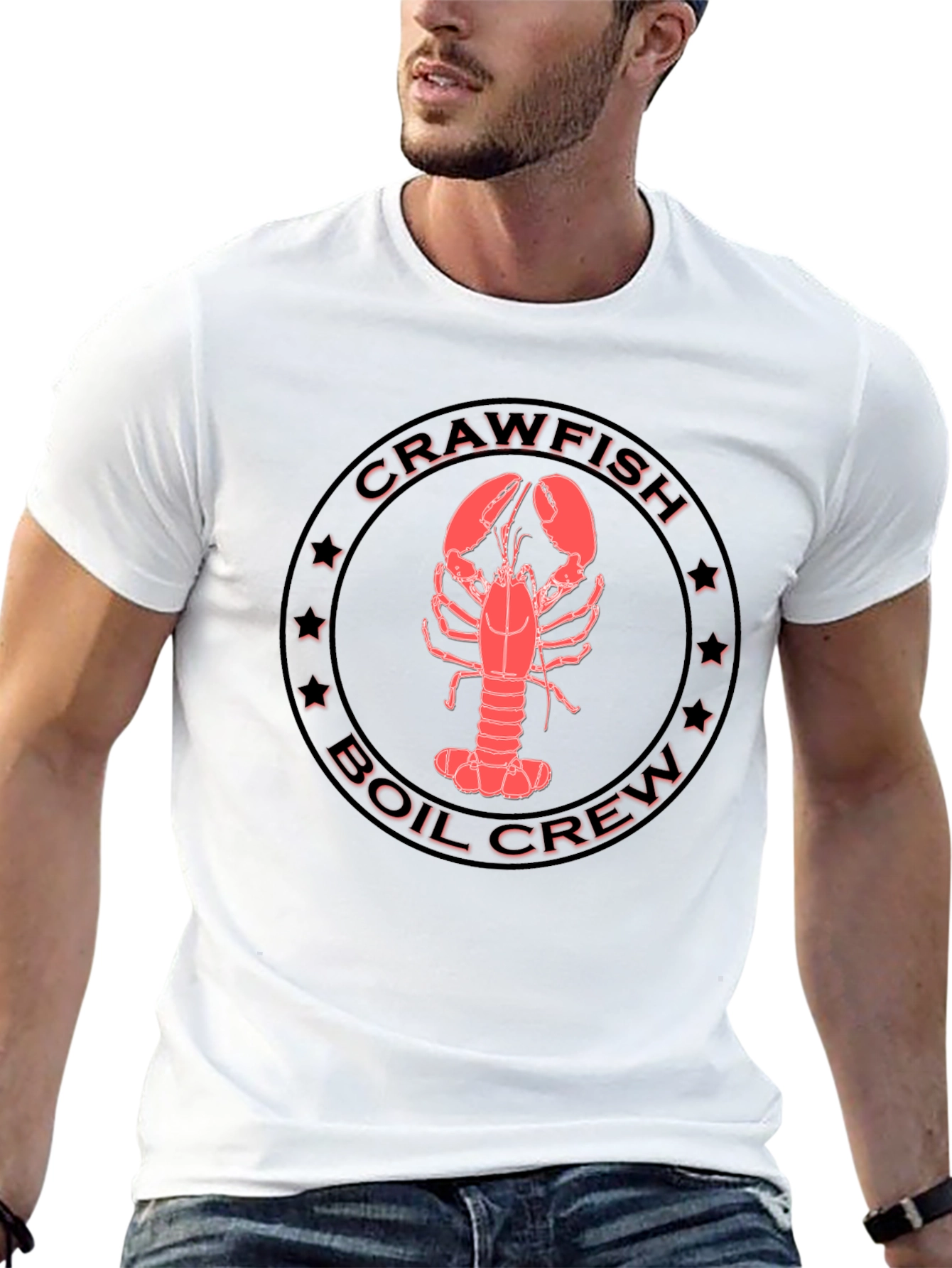 Black Crawfish Boil Crew Graphic T-Shirt view 13