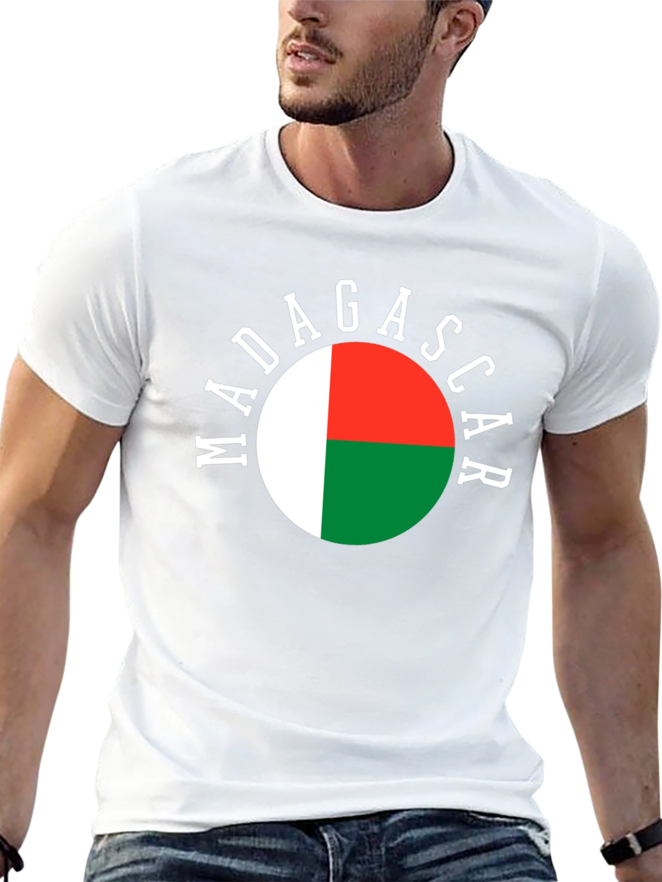 Black Madagascar Flag T-Shirt - Graphic Tee for Country Pride view 13