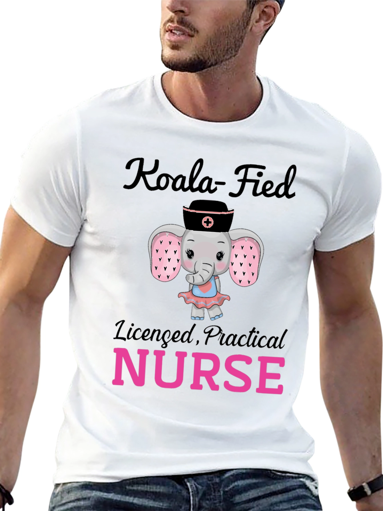 Black Koala-Fied Licensed Practical Nurse T-Shirt view 13