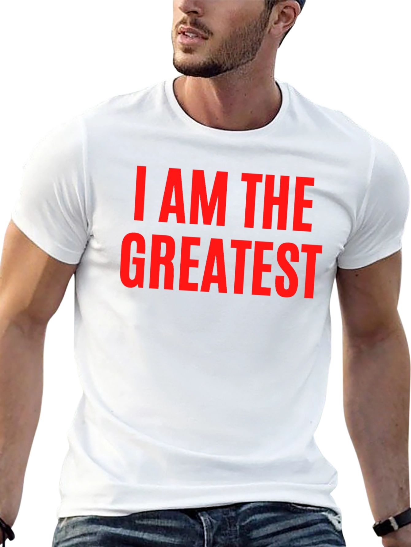 Black I AM THE GREATEST T-Shirt view 13