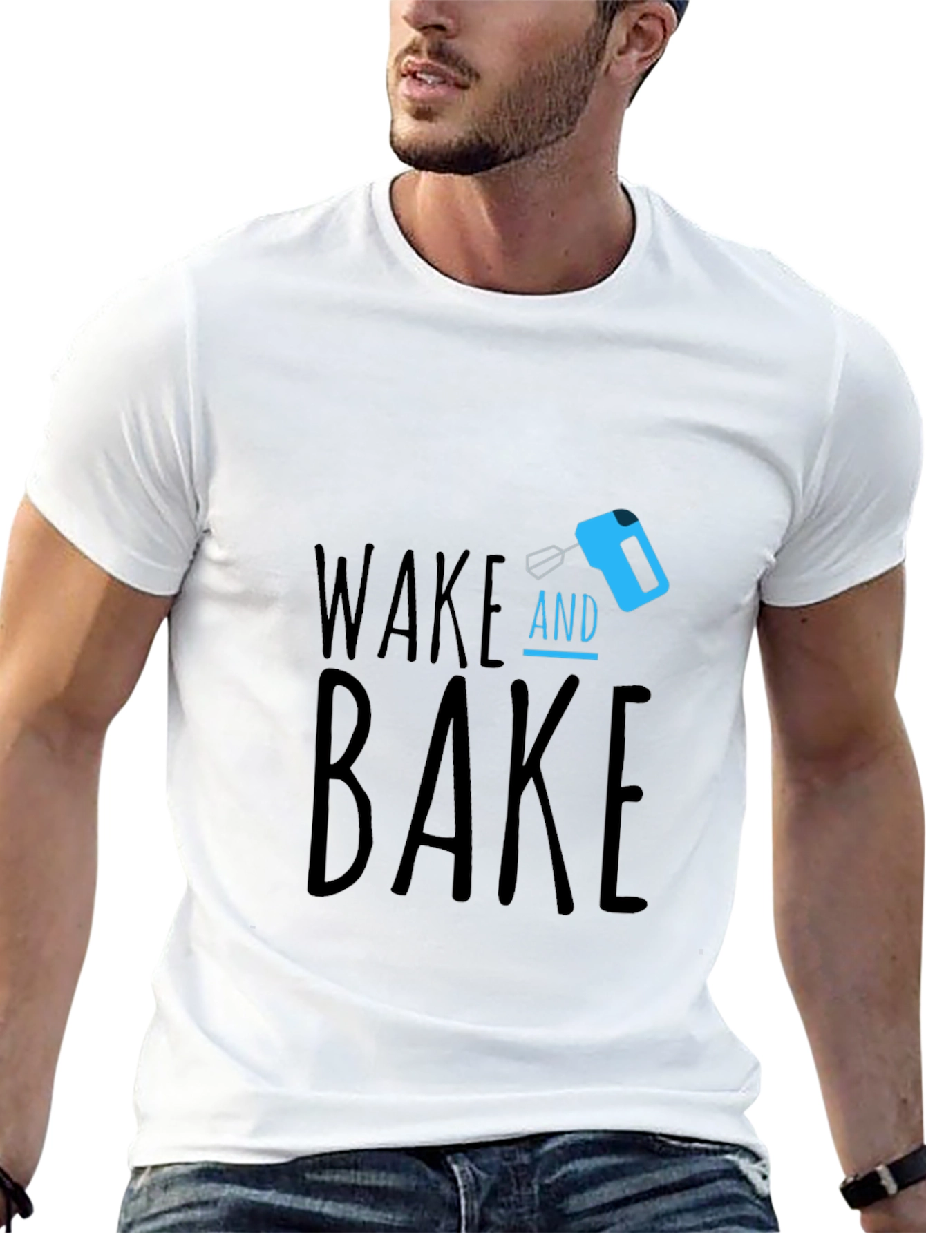 Black Wake and Bake T-Shirt - Novelty Graphic Tee view 13