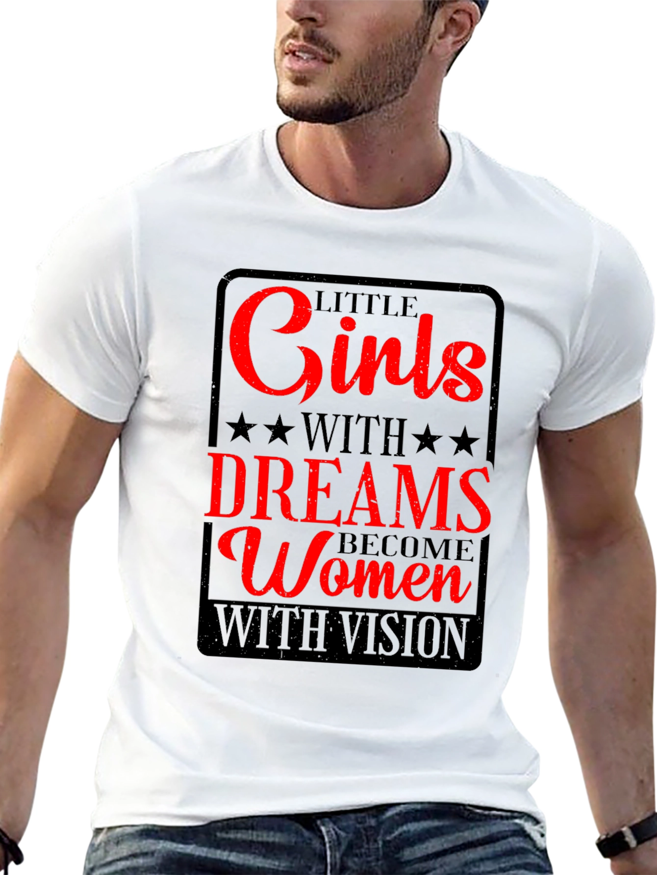 Black Inspirational Women's T-Shirt - Girls With Dreams view 13
