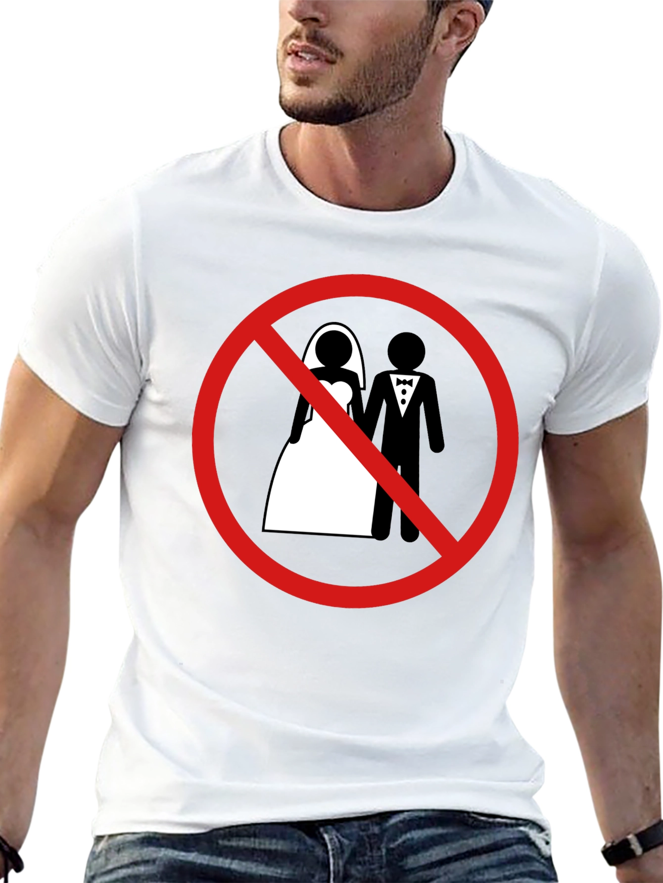 Black Anti-Marriage Graphic Tee - Black view 13