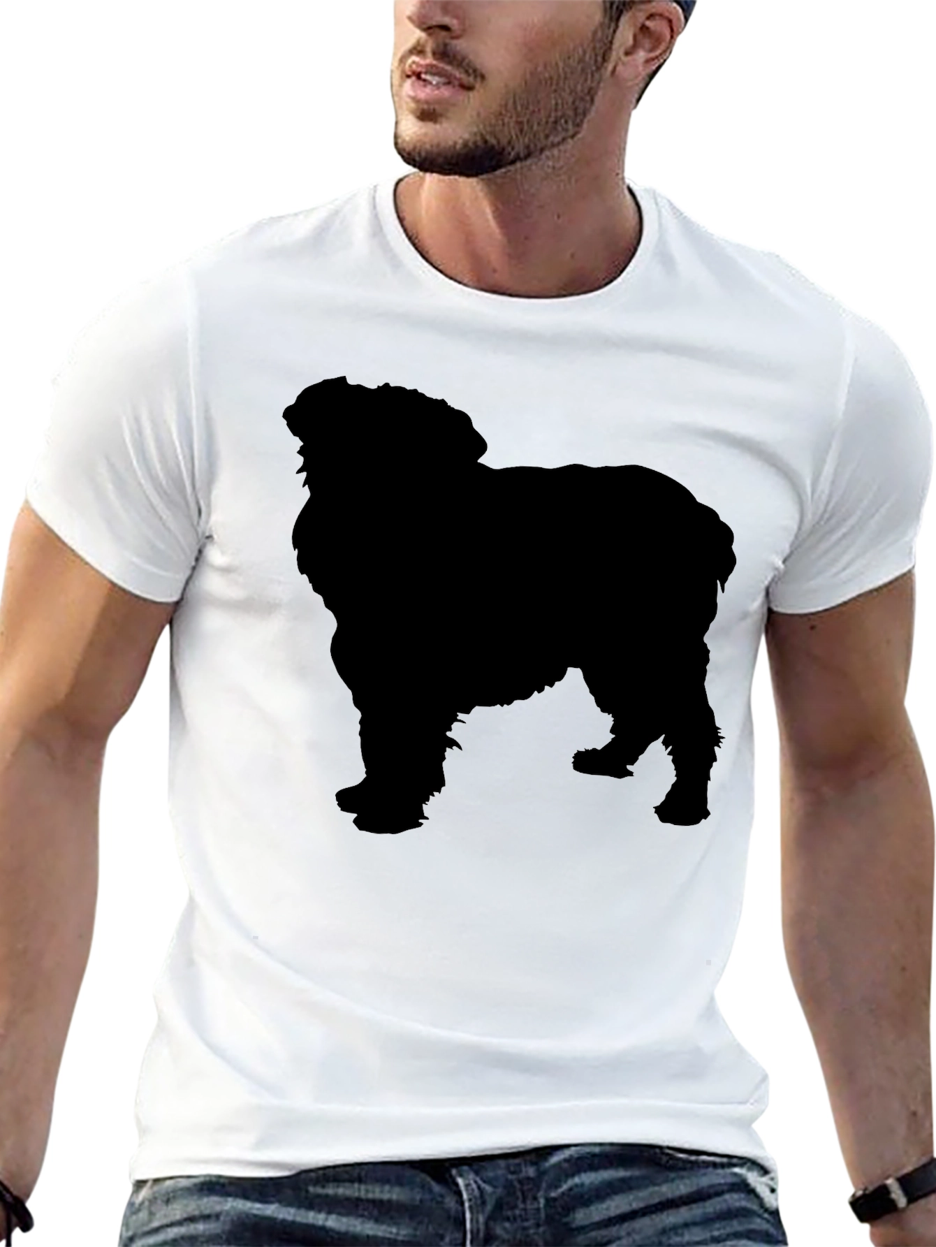 Black Black Dog Silhouette Graphic T-Shirt view 13